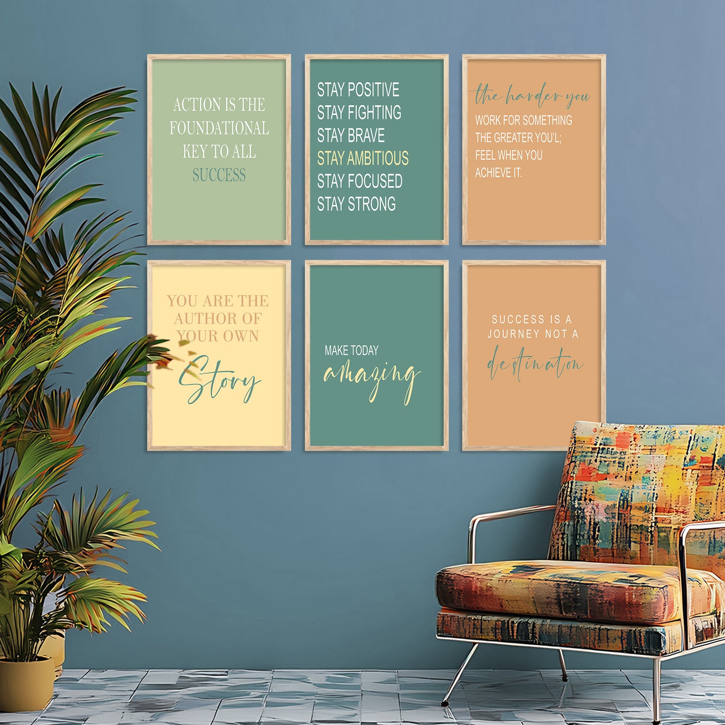 Motivational Wall Art Paintings with Frame for Wall Decor