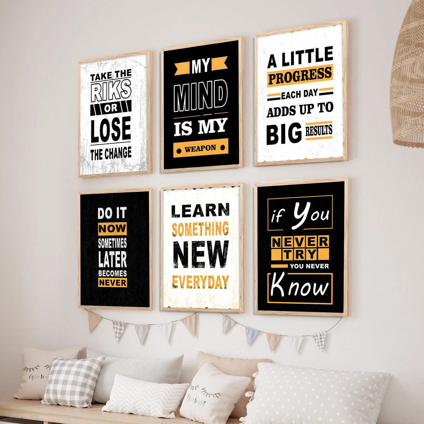 Motivational Wall Art Paintings with Frame for Wall Decor