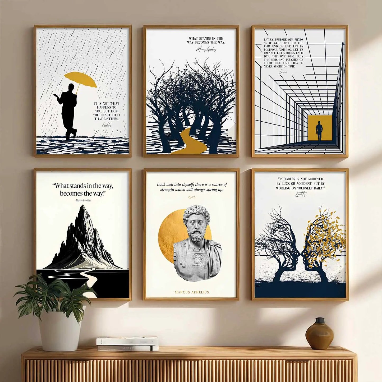 Motivational Quotes Wall Art Paintings with Frame for Living Room Bedroom