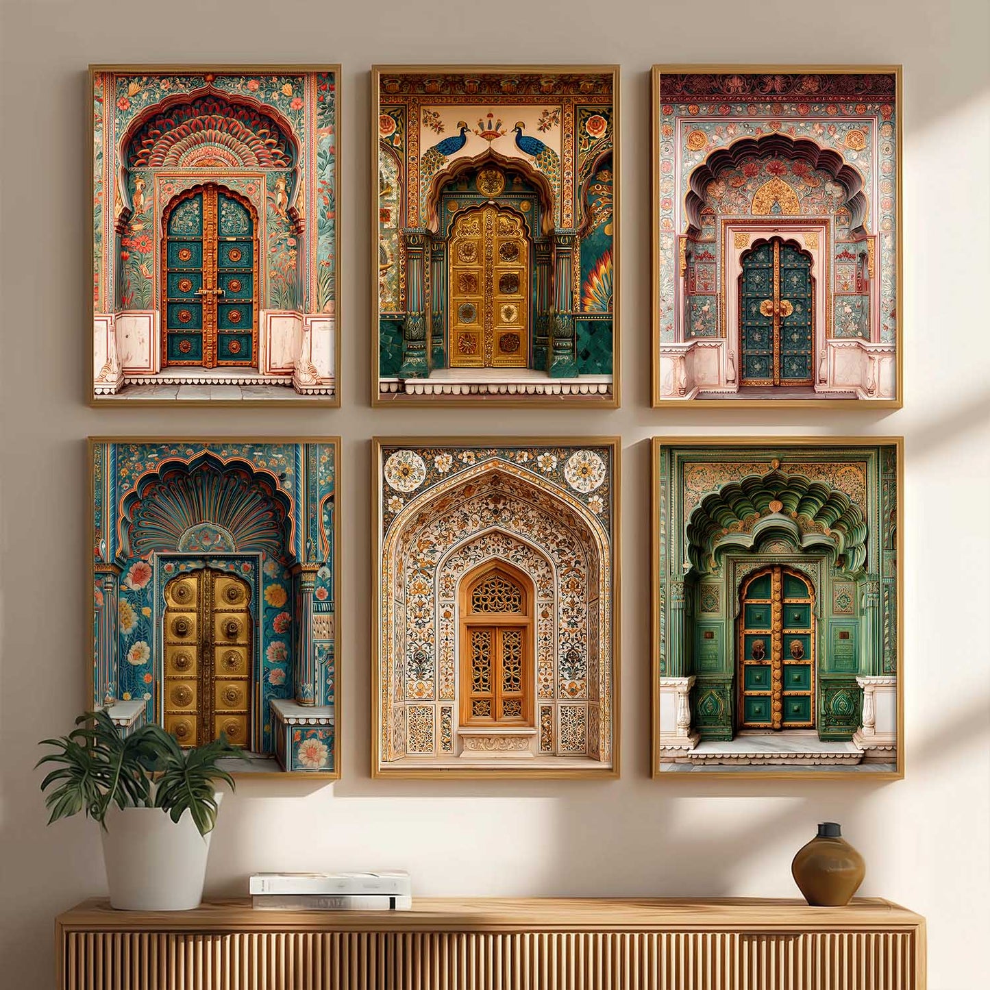 Traditional Wall Art Paintings with Frame for Living Room Bedroom