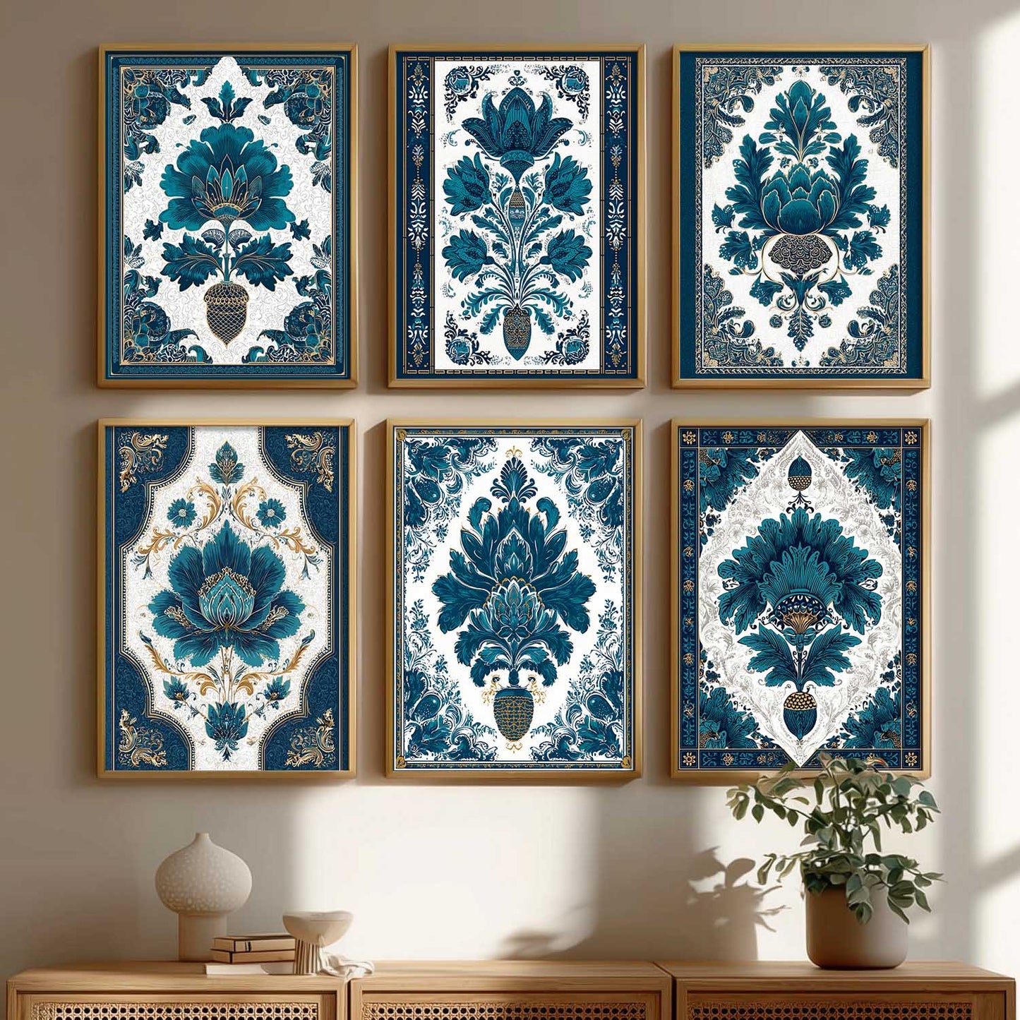 Traditional Pichwai Wall Art Paintings with Frame for Living Room Bedroom