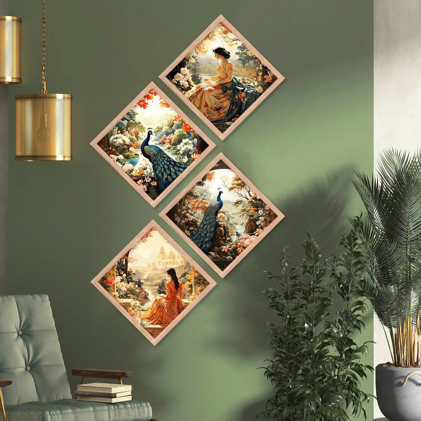 Nature Inspired Vibrant Art Prints Set of Home Living Room Bedroom Office Wall decor