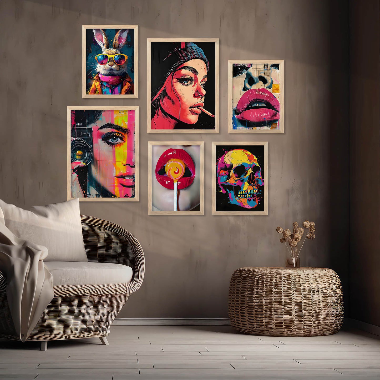 Modern Wall Art Poster With Frame For Home And Wall Decor