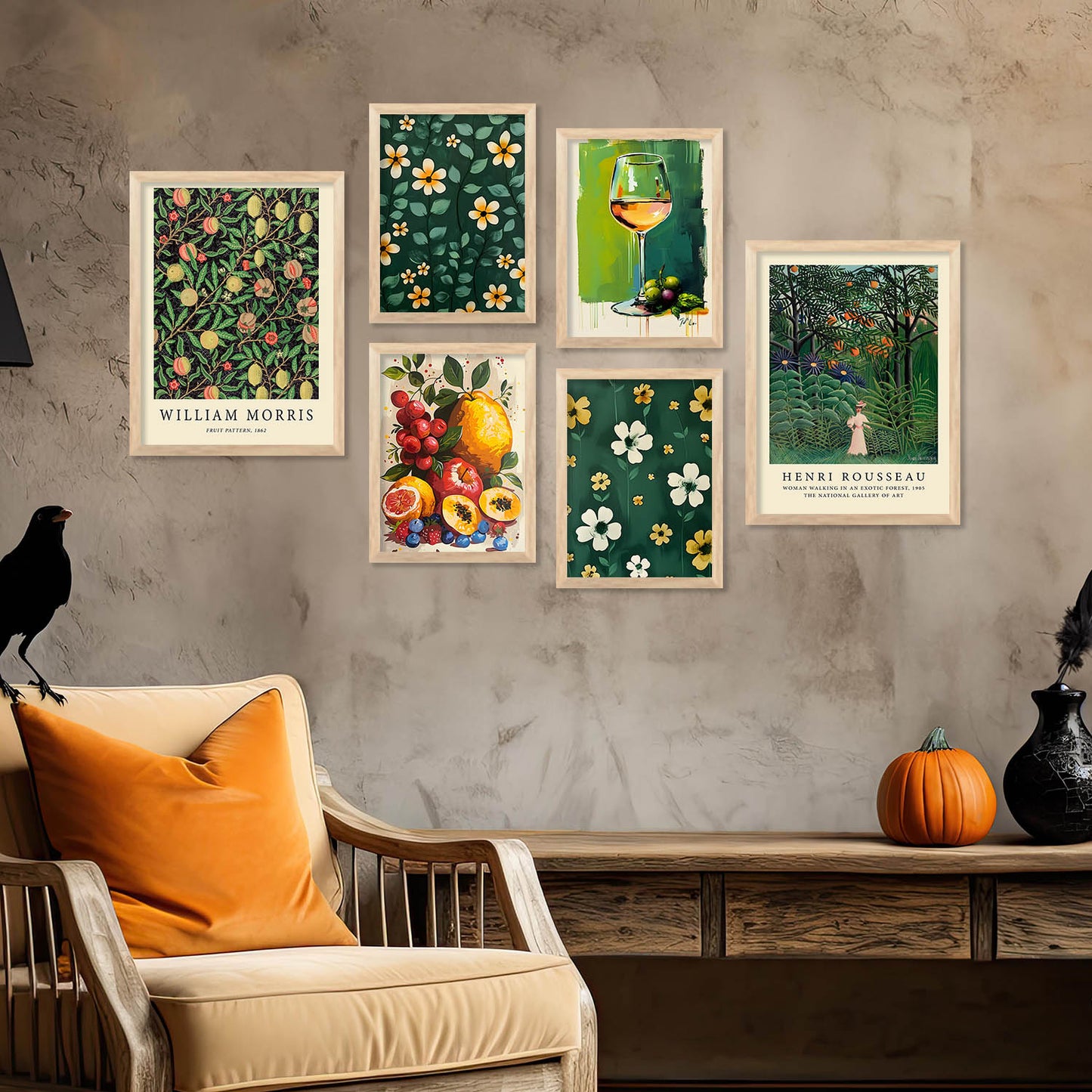 Floral Wall Art Poster With Frame For Home And Wall Decor