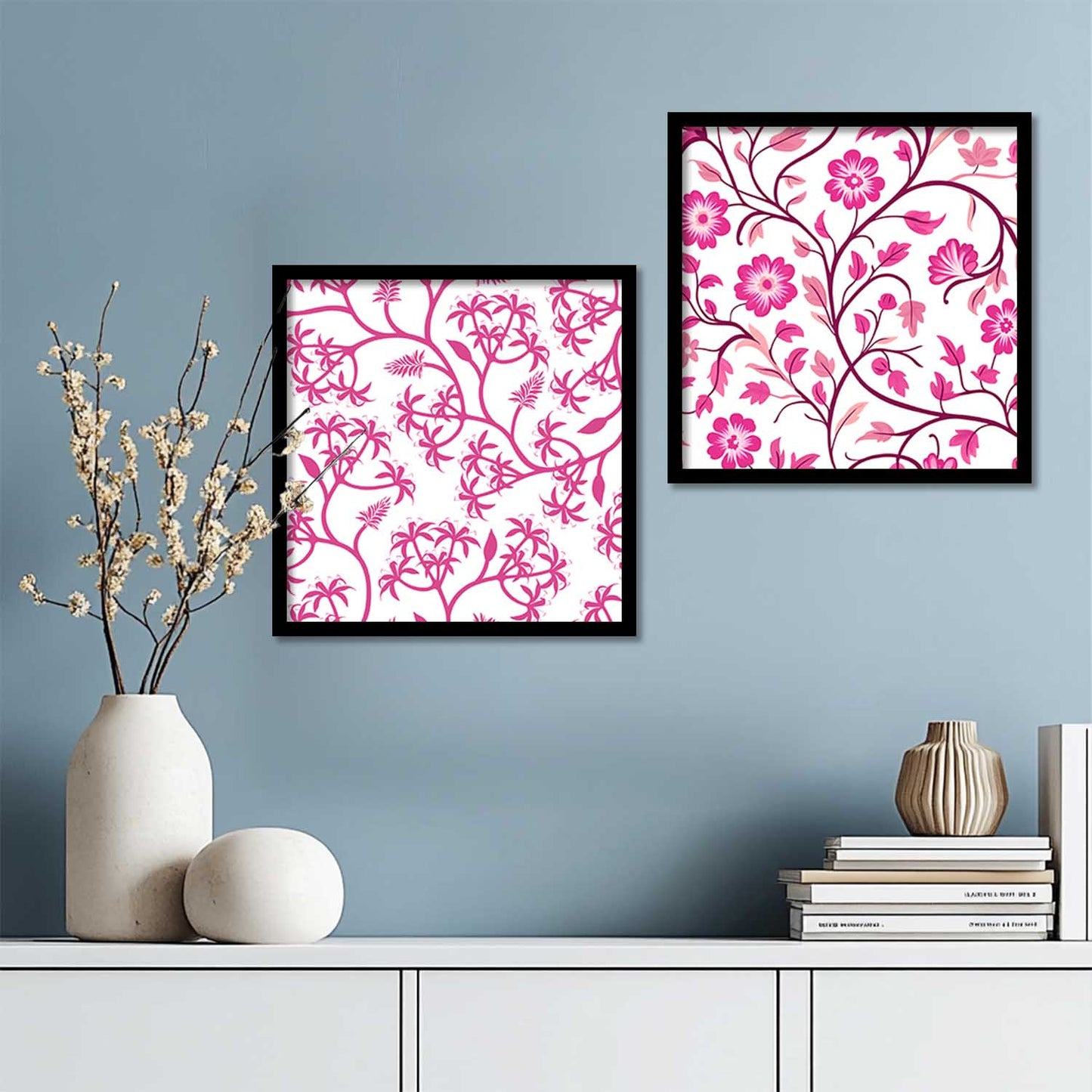 Floral Wall Art Paintings with Frame for Wall Decor