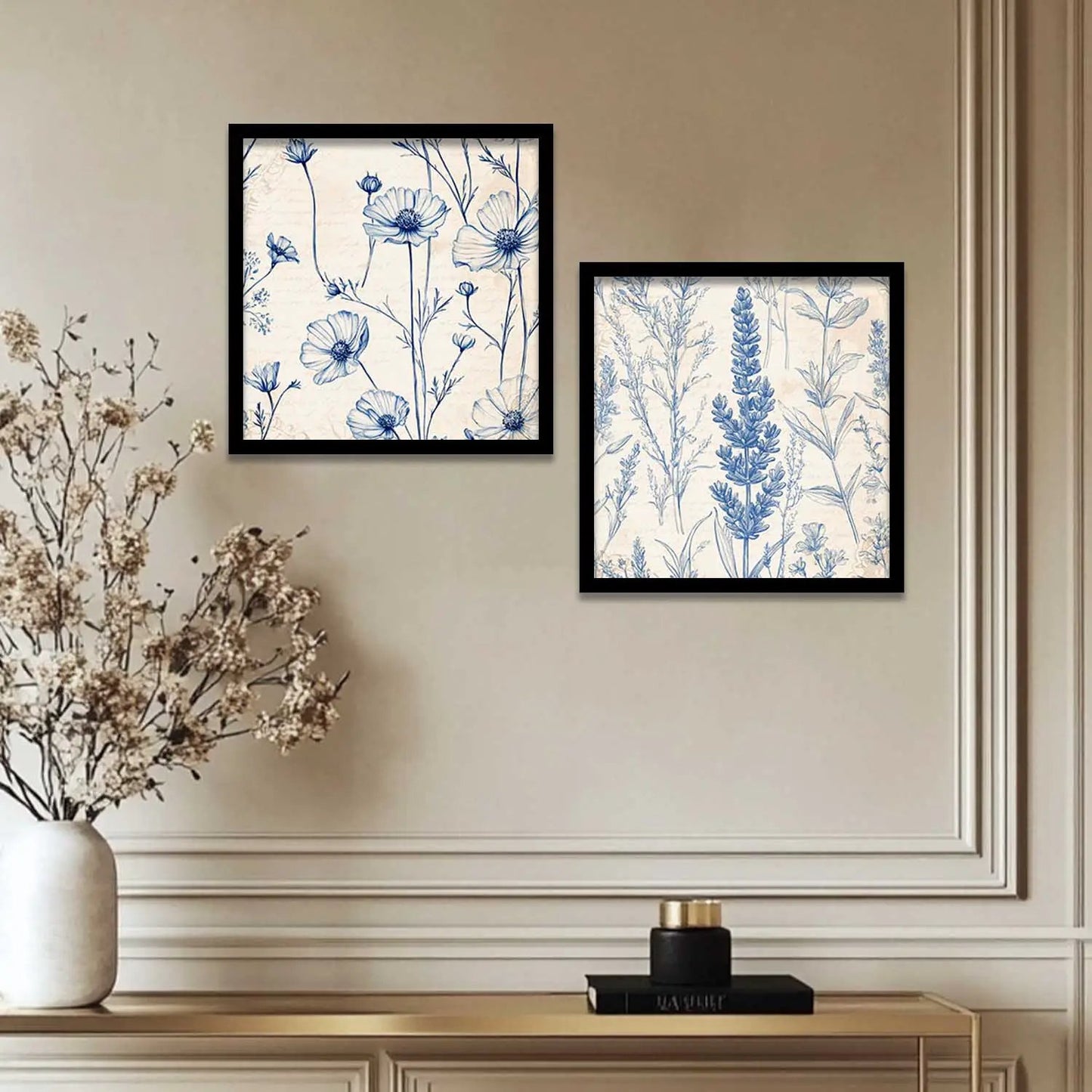 Floral Wall Art Paintings with Frame for Wall Decor