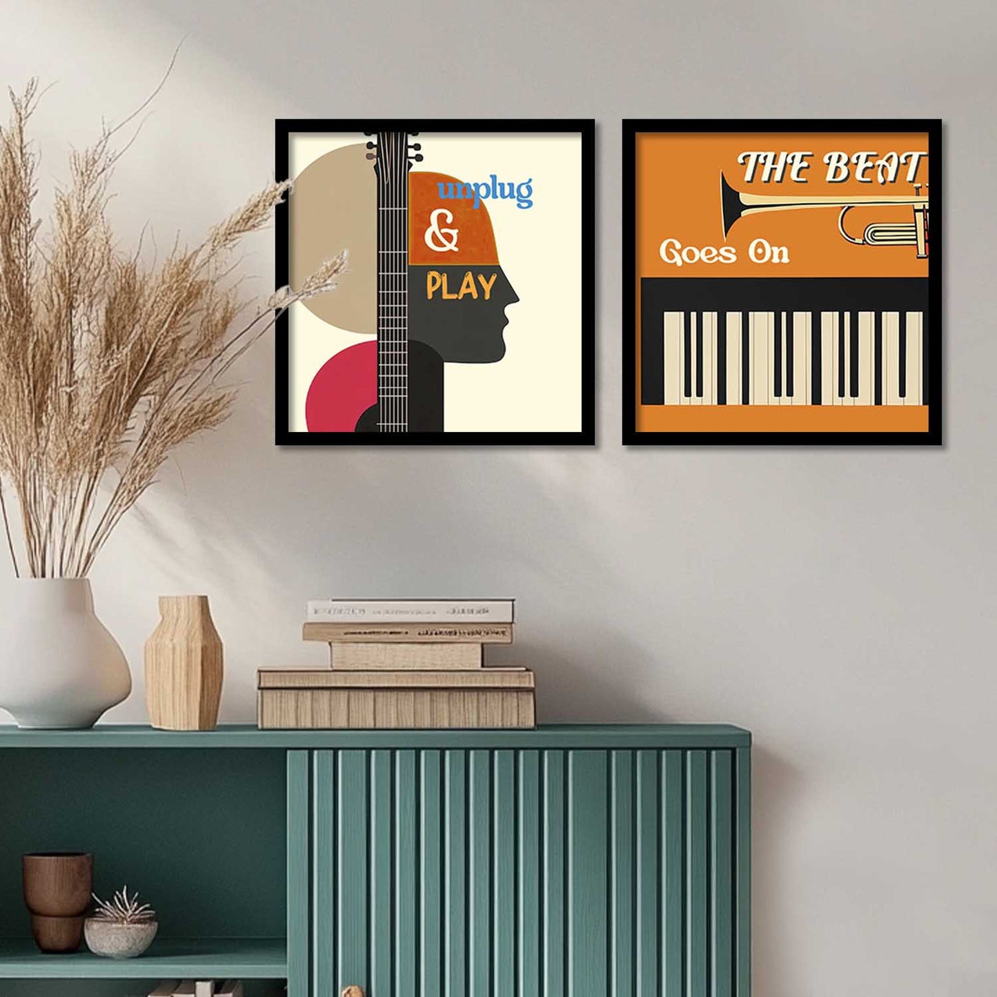 Music Wall Art Paintings with Frame for Wall Decor