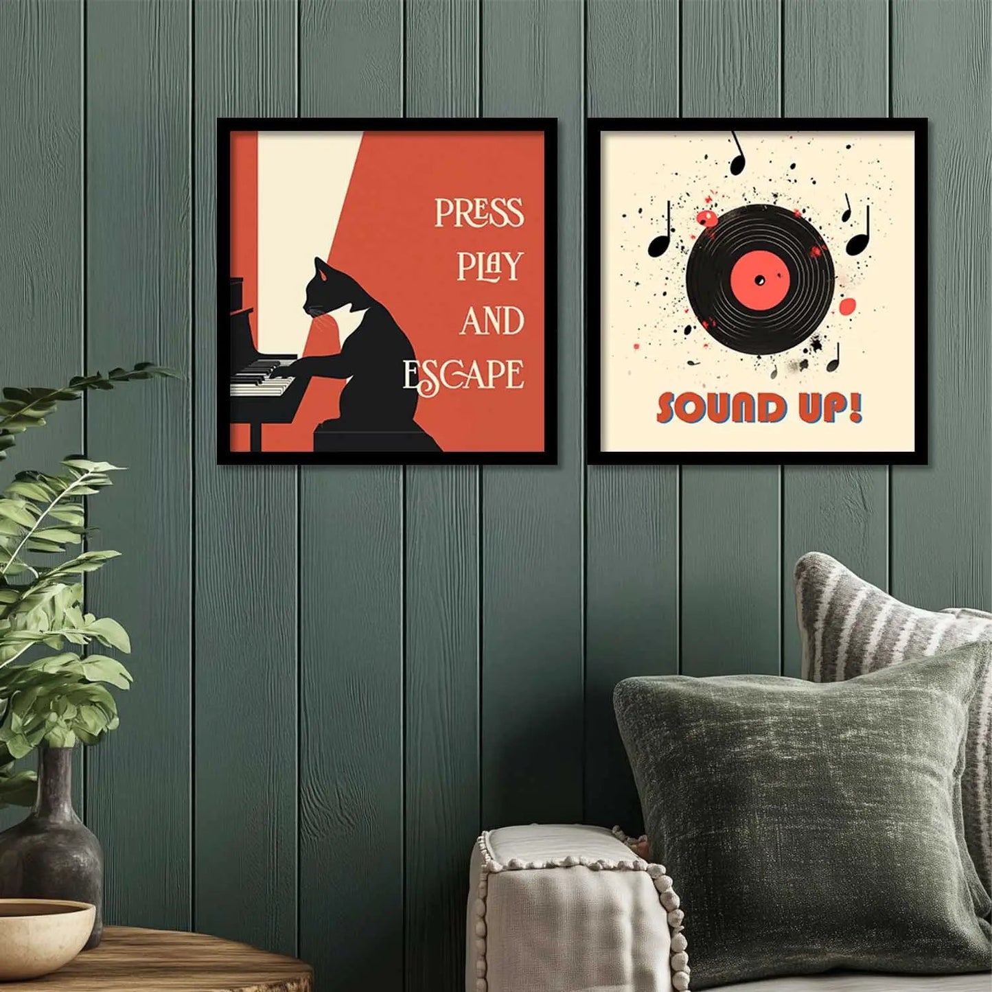 Music Wall Art Paintings with Frame for Wall Decor