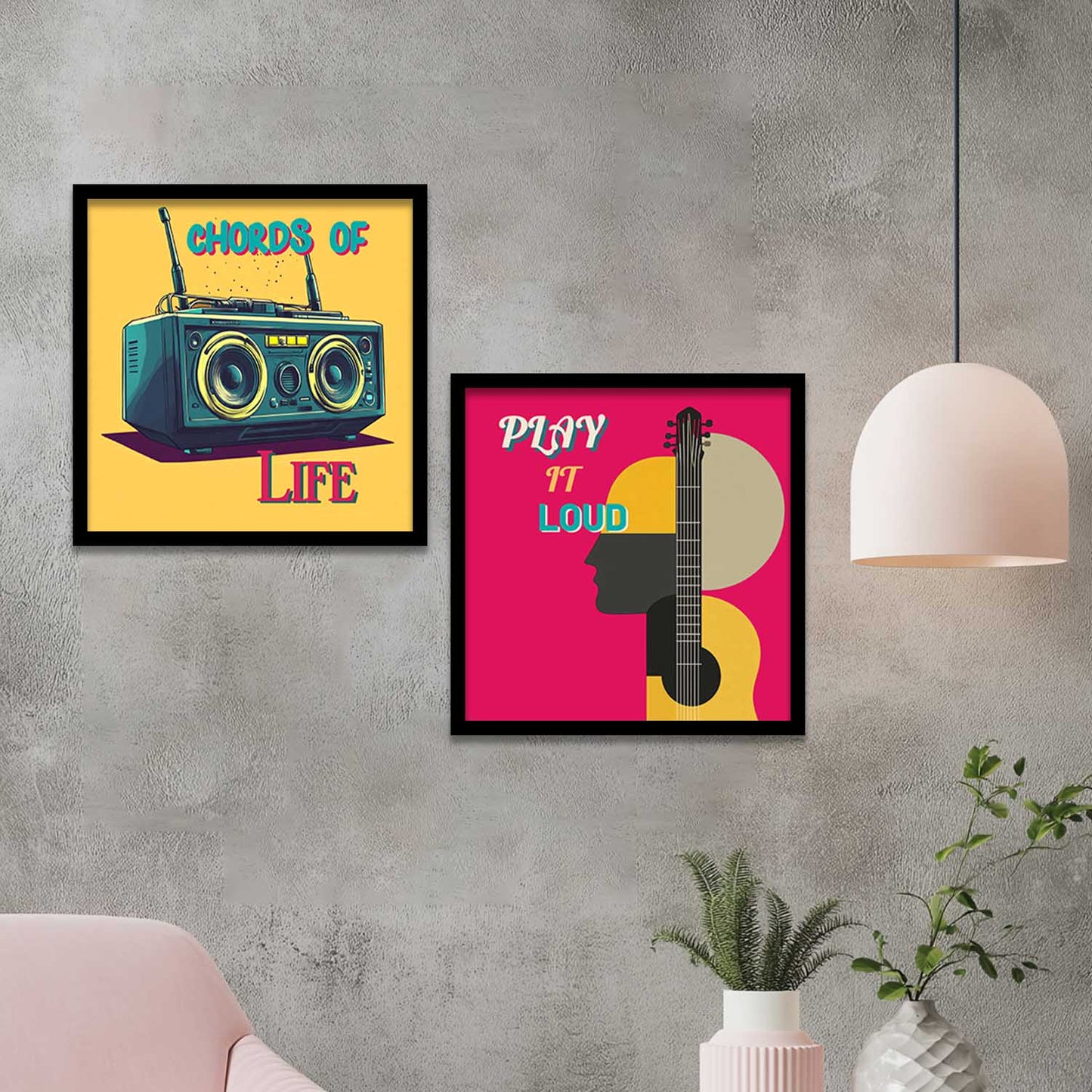 Music Wall Art Paintings with Frame for Wall Decor