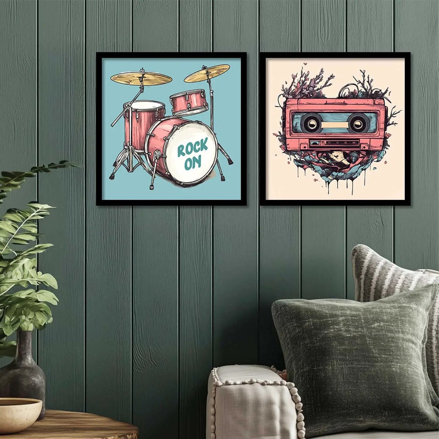 Music Wall Art Paintings with Frame for Wall Decor