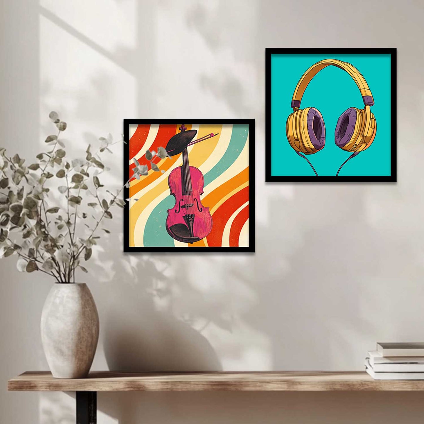 Music Wall Art Paintings with Frame for Wall Decor