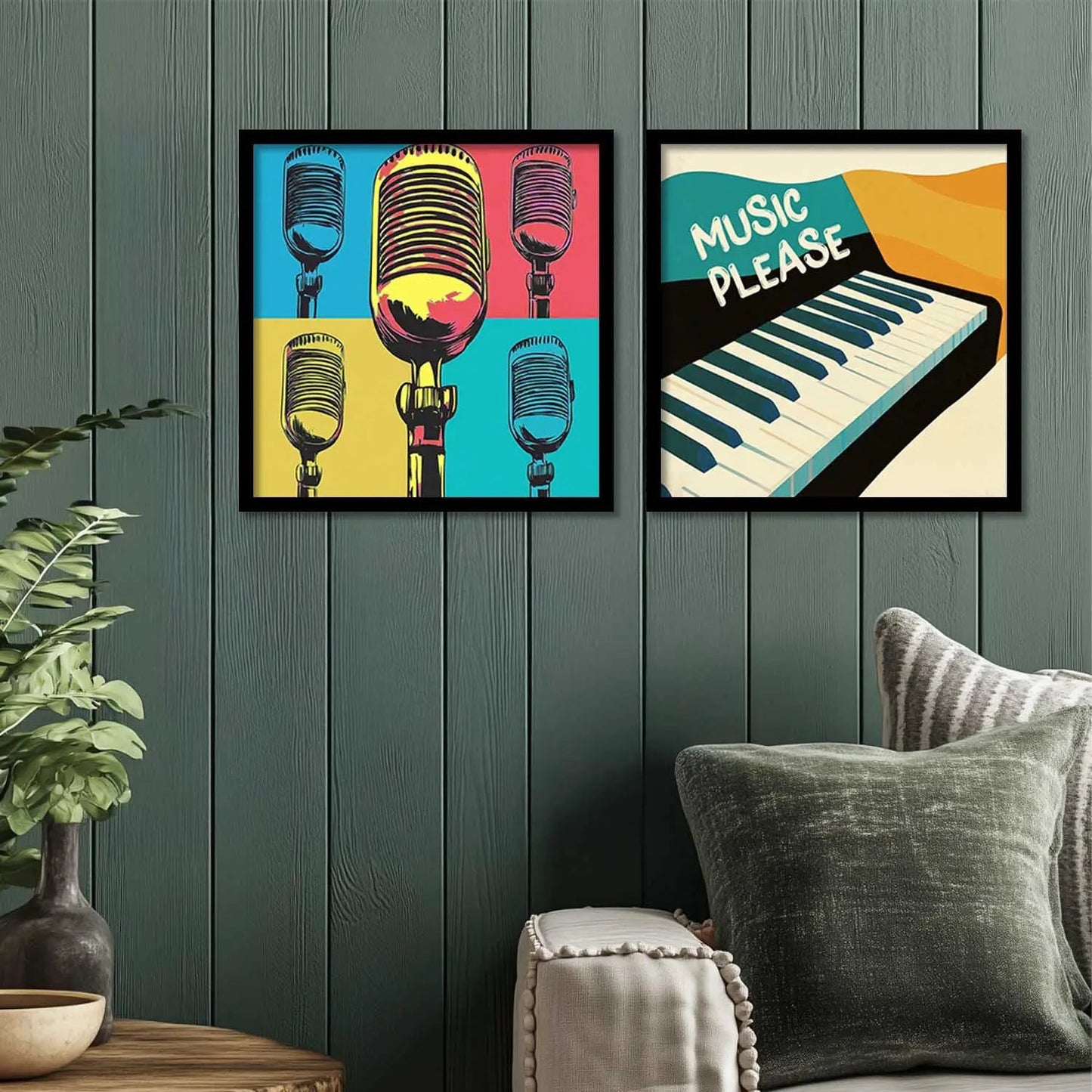 Music Wall Art Paintings with Frame for Wall Decor