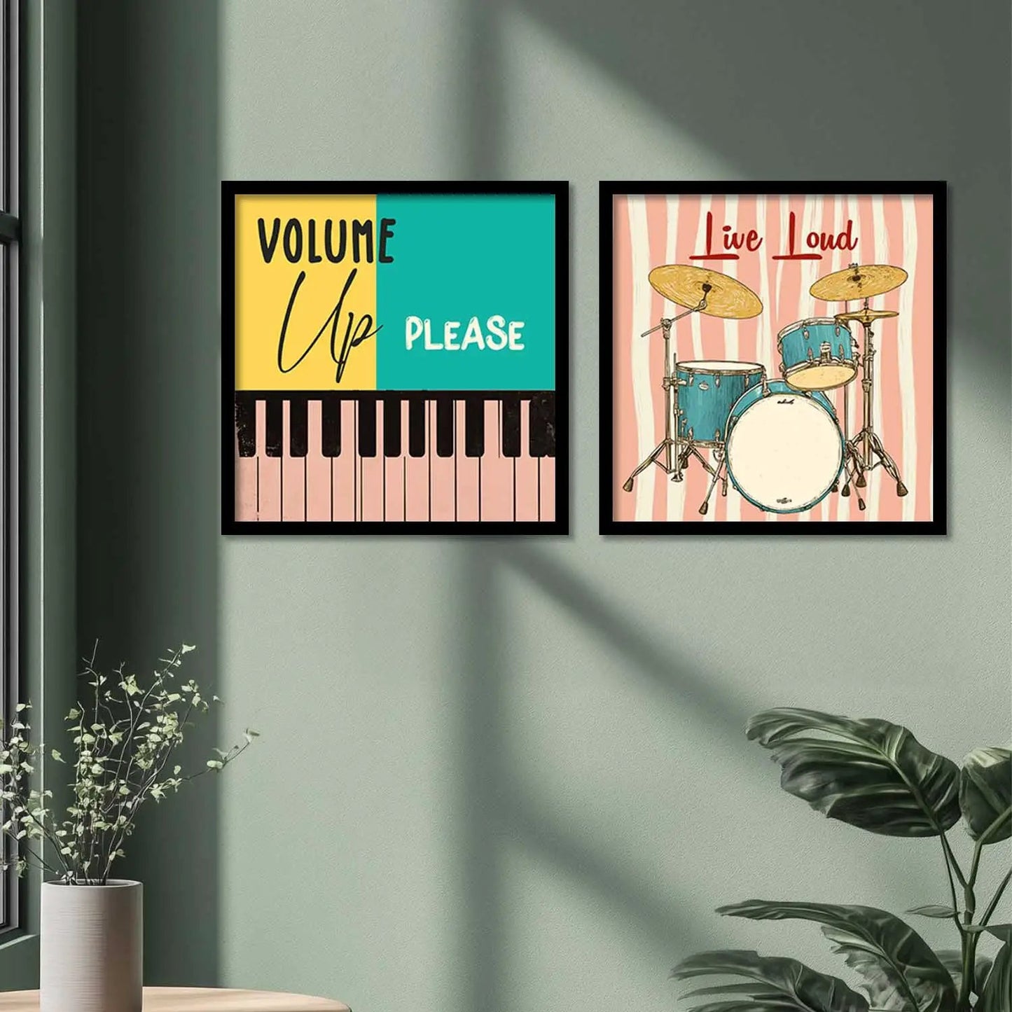 Music Wall Art Paintings with Frame for Wall Decor