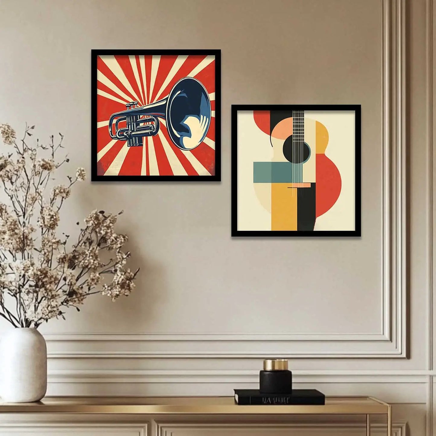 Music Wall Art Paintings with Frame for Wall Decor