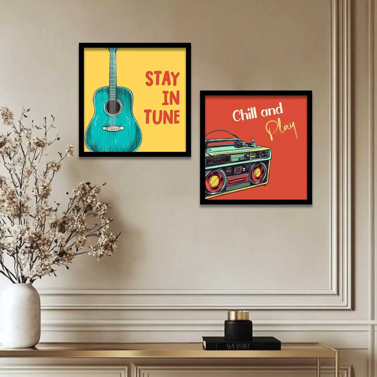 Music Wall Art Paintings with Frame for Wall Decor