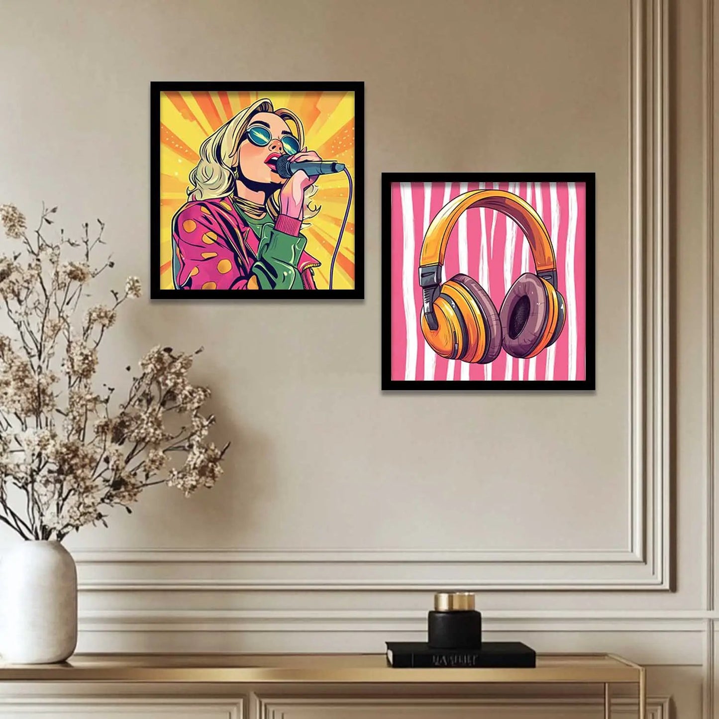 Music Wall Art Paintings with Frame for Wall Decor