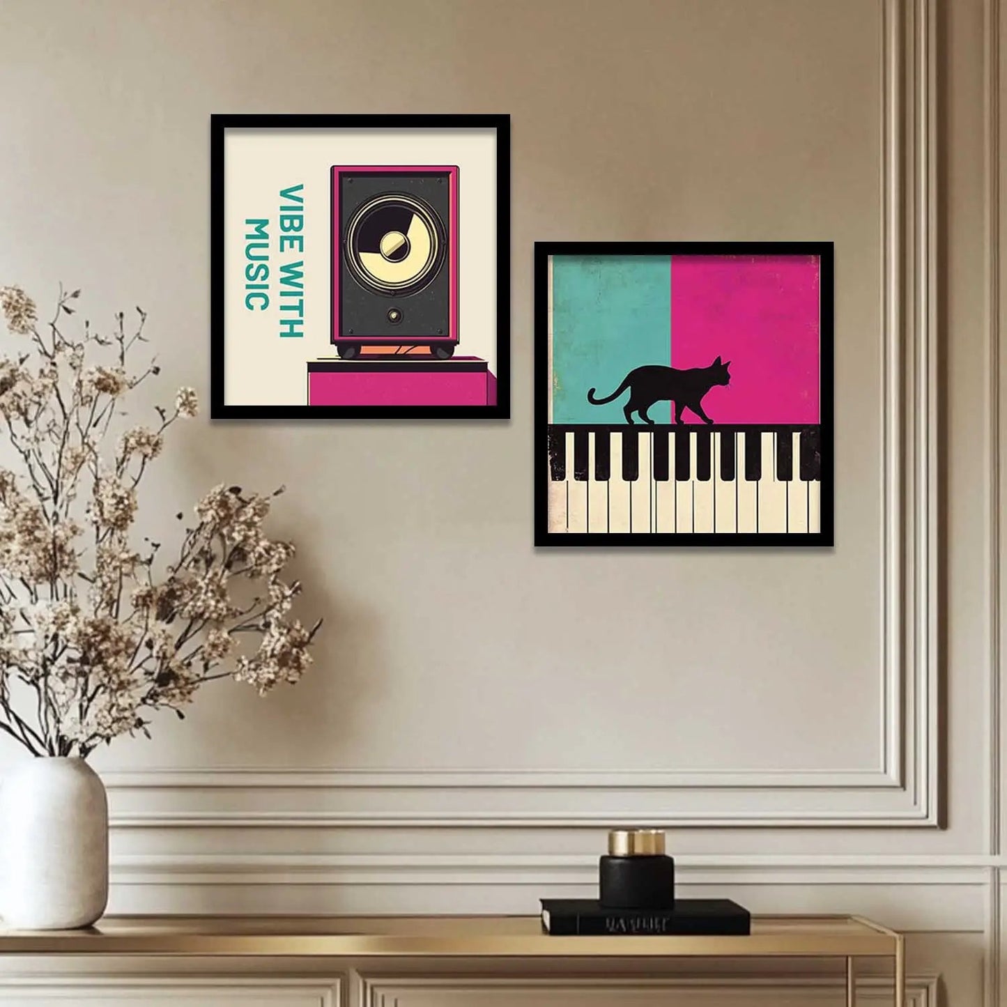 Music Wall Art Paintings with Frame for Wall Decor