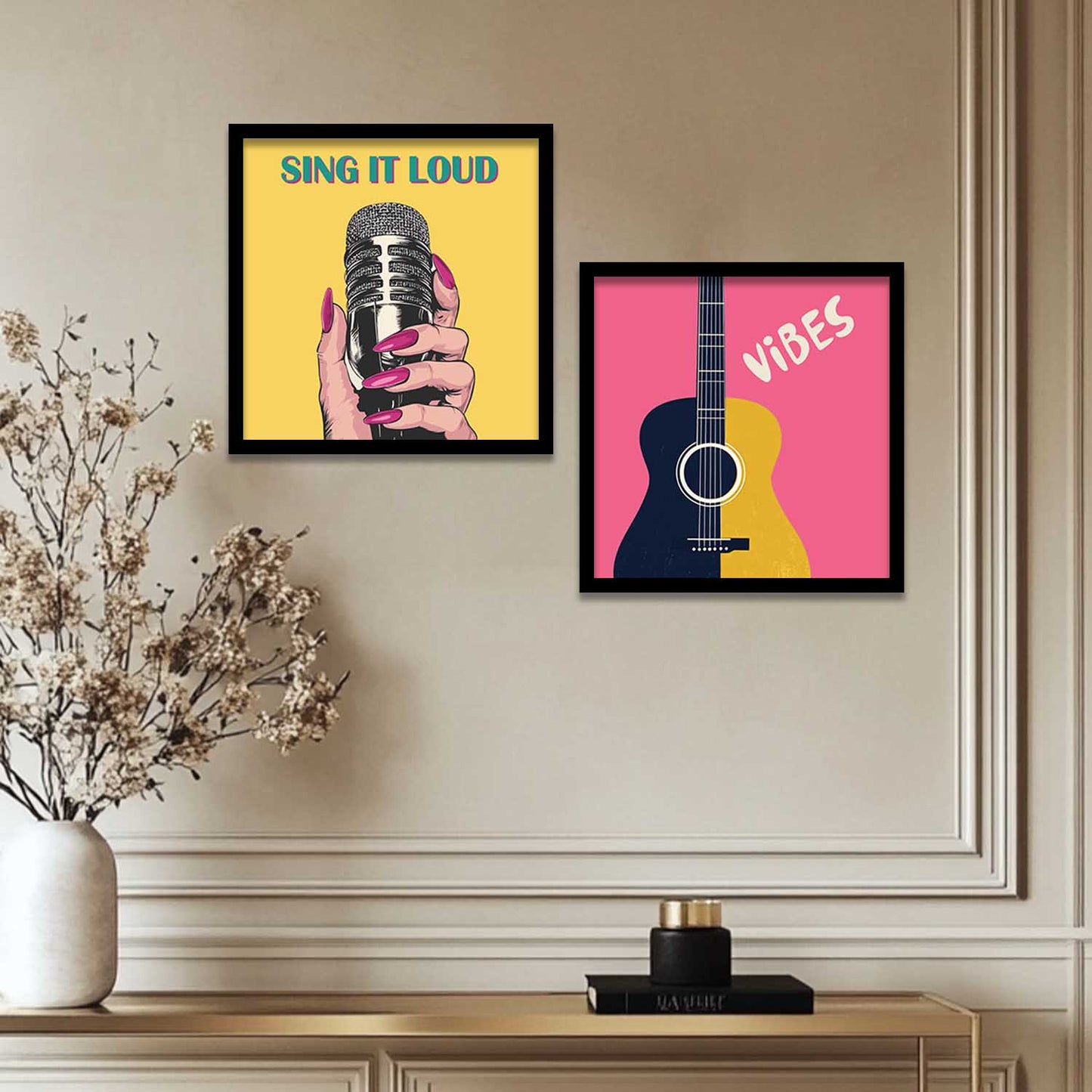 Music Wall Art Paintings with Frame for Wall Decor