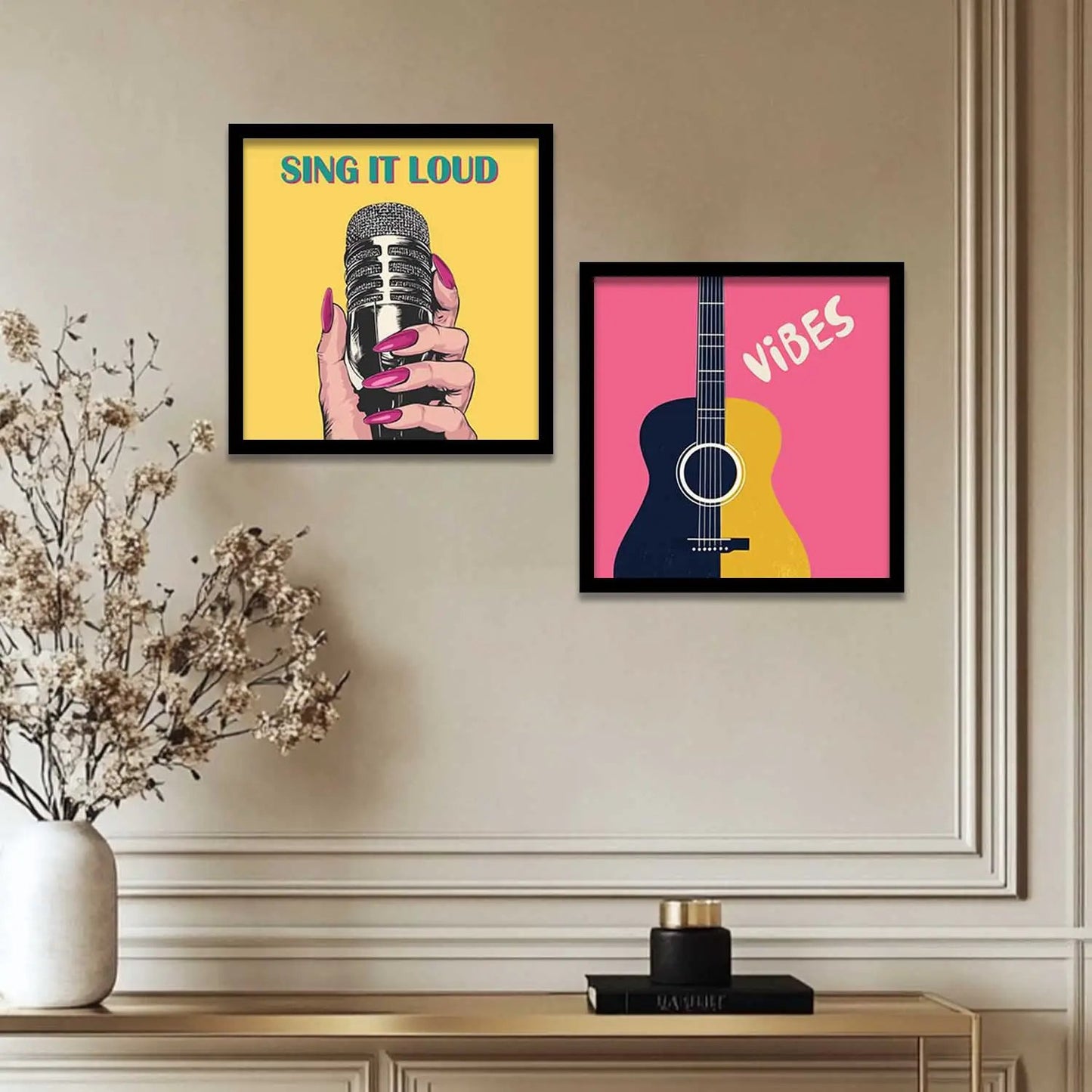 Music Wall Art Paintings with Frame for Wall Decor