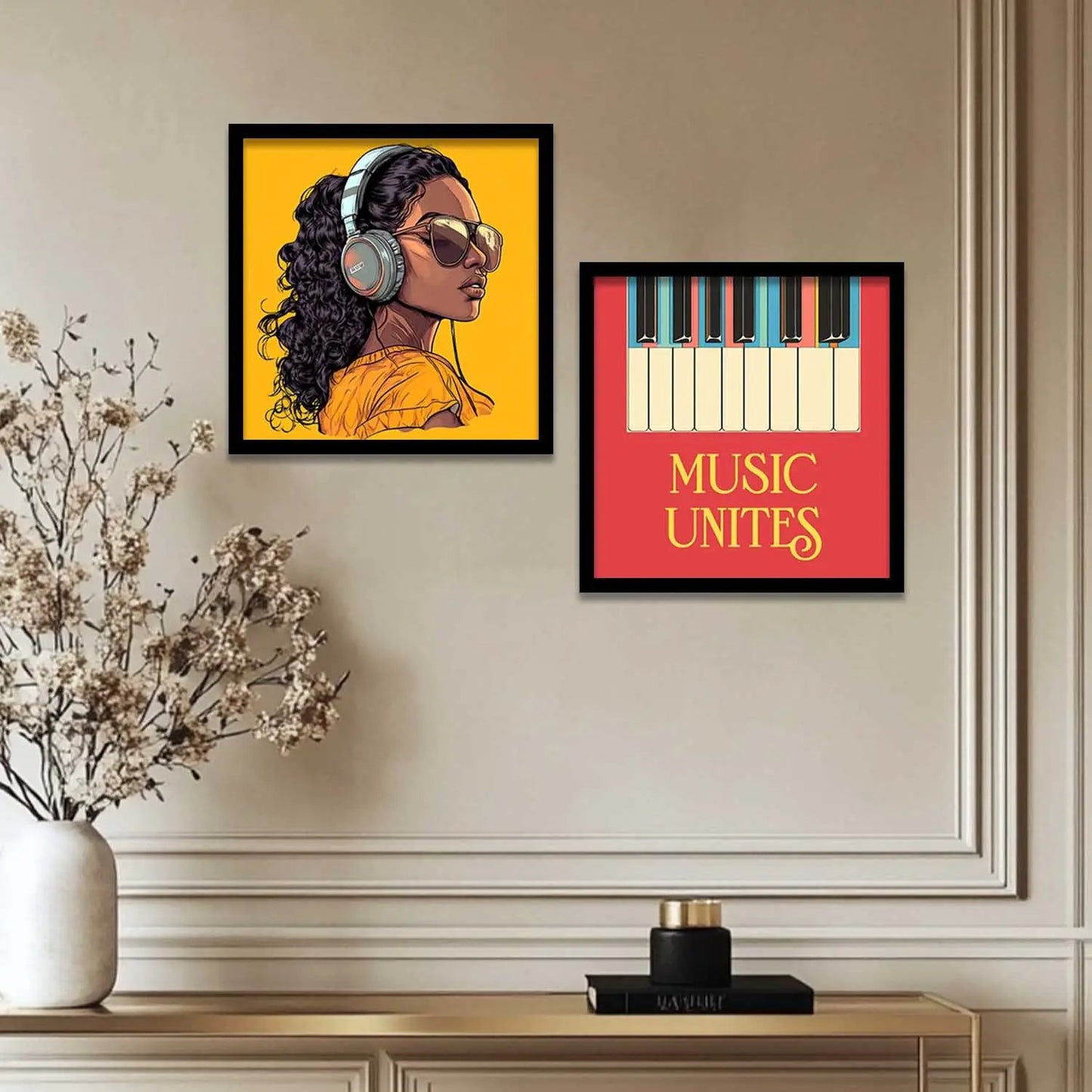 Music Wall Art Paintings with Frame for Wall Decor