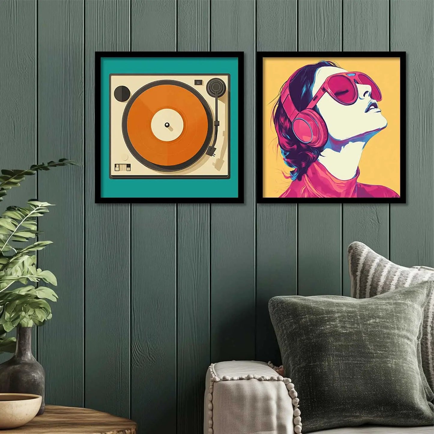 Music Wall Art Paintings with Frame for Wall Decor