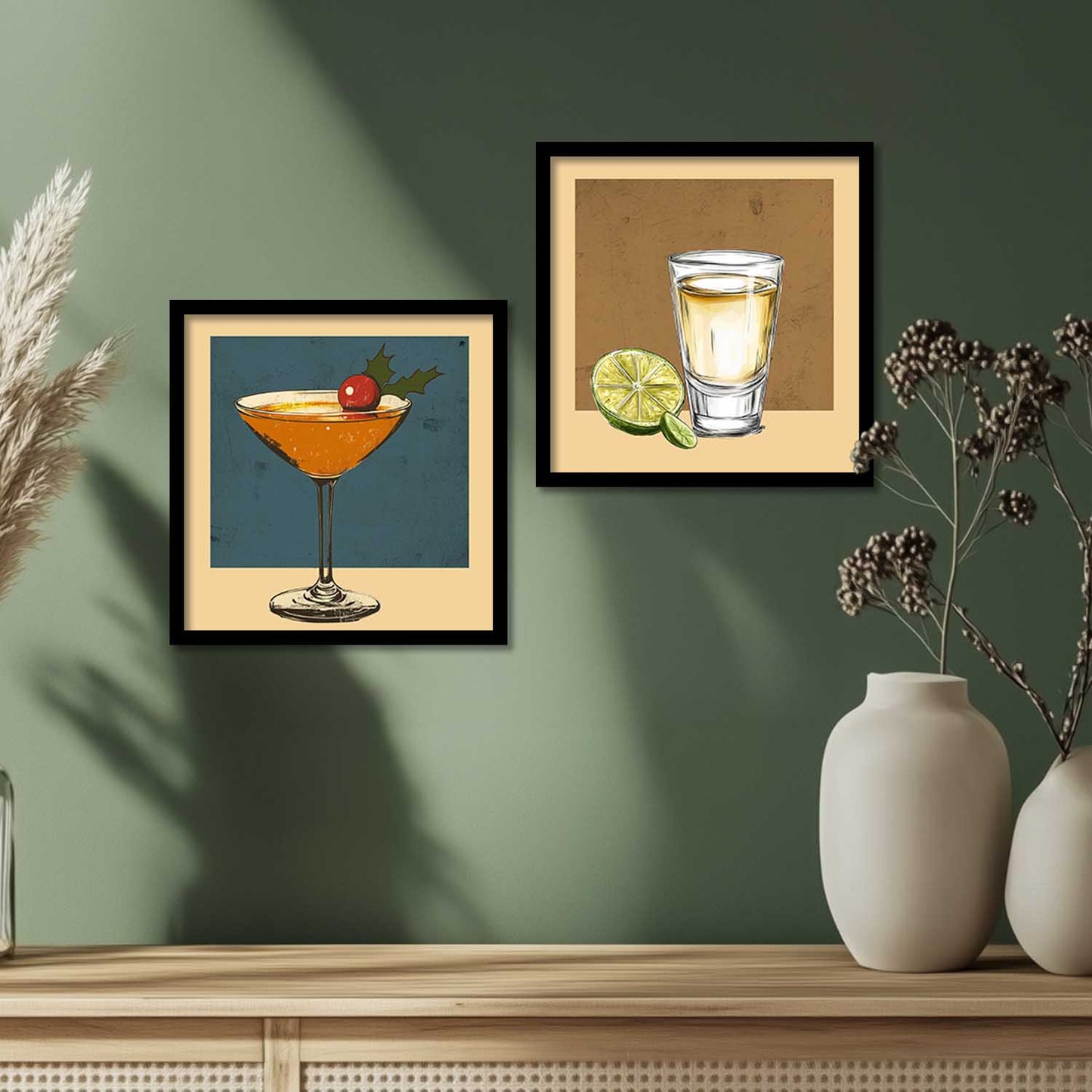 Restaurant Wall Art Paintings with Frame for Wall Decor