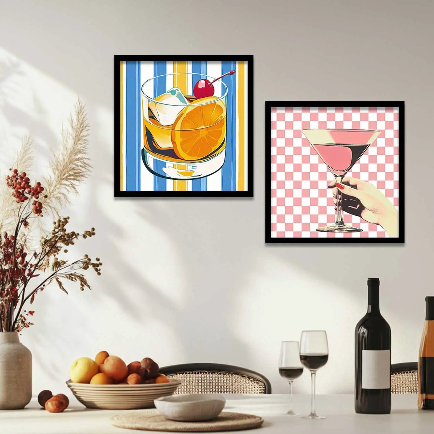 Restaurant Wall Art Paintings with Frame for Wall Decor
