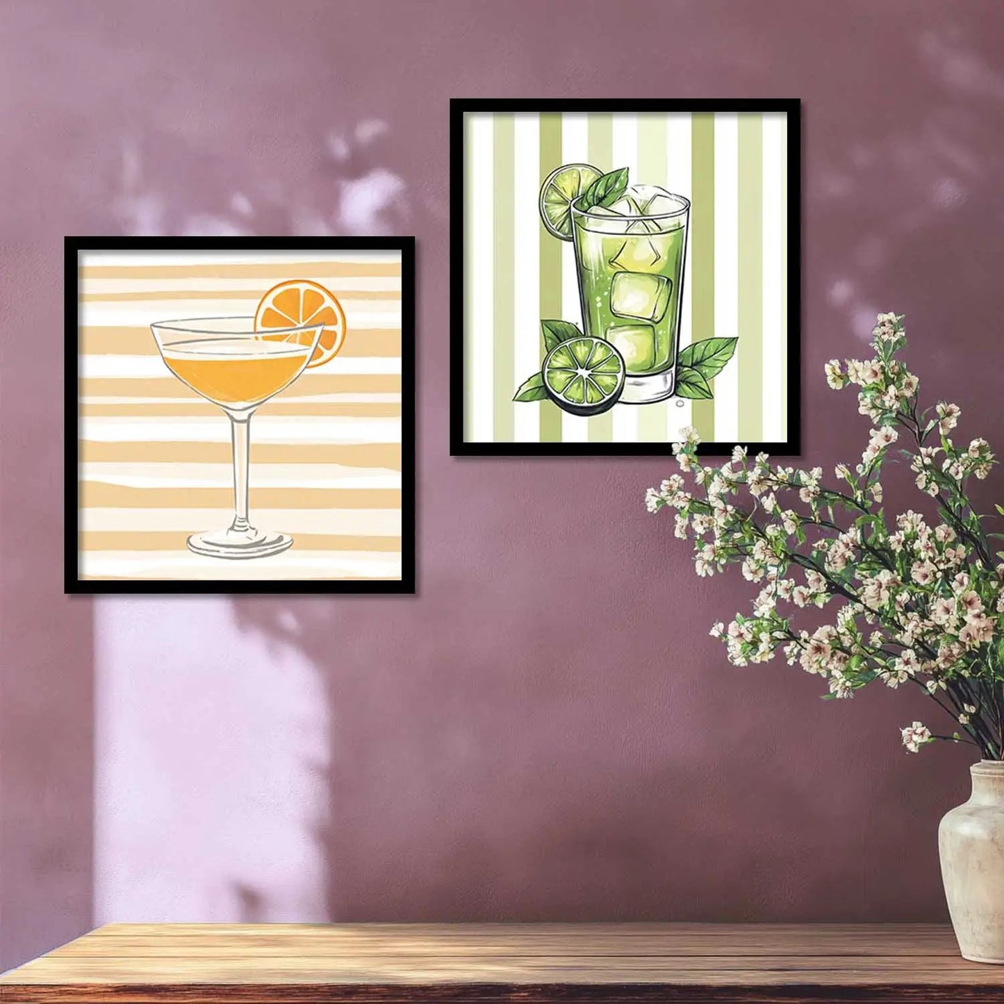Restaurant Wall Art Paintings with Frame for Wall Decor