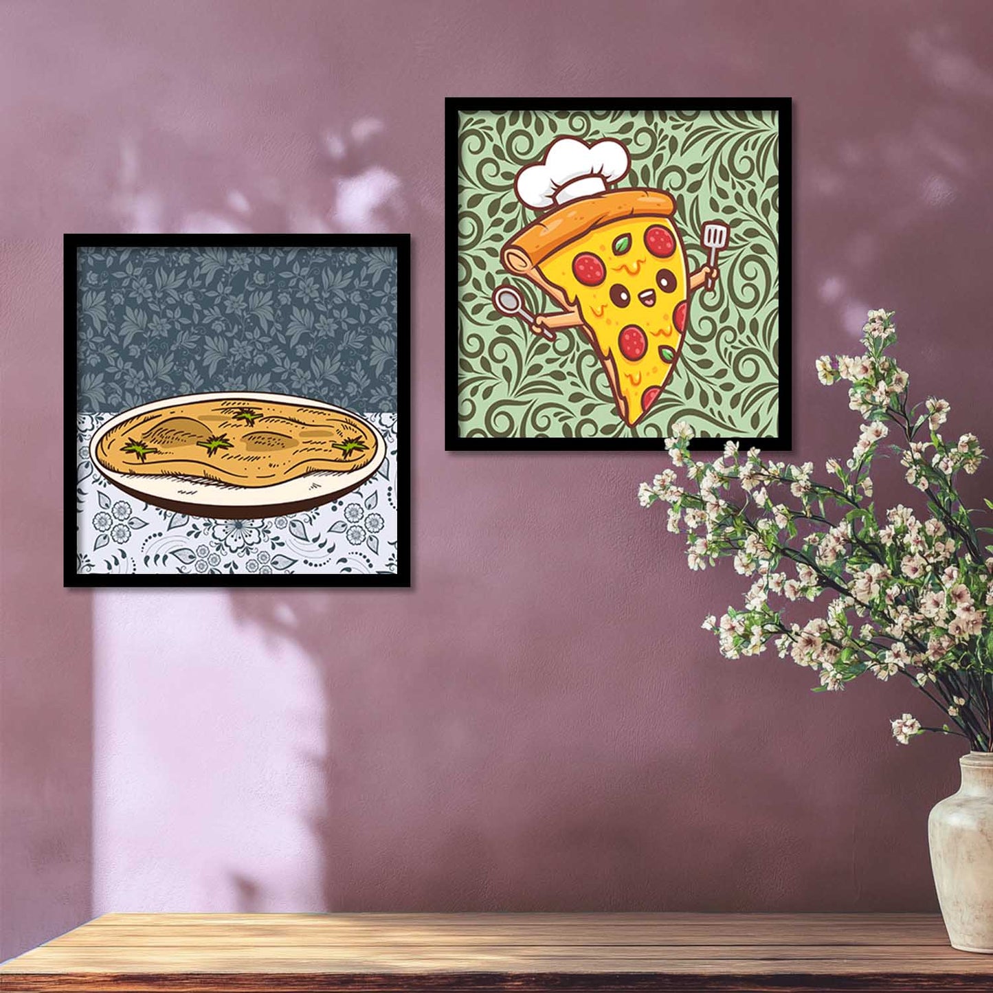 Restaurant Wall Art Paintings with Frame for Wall Decor