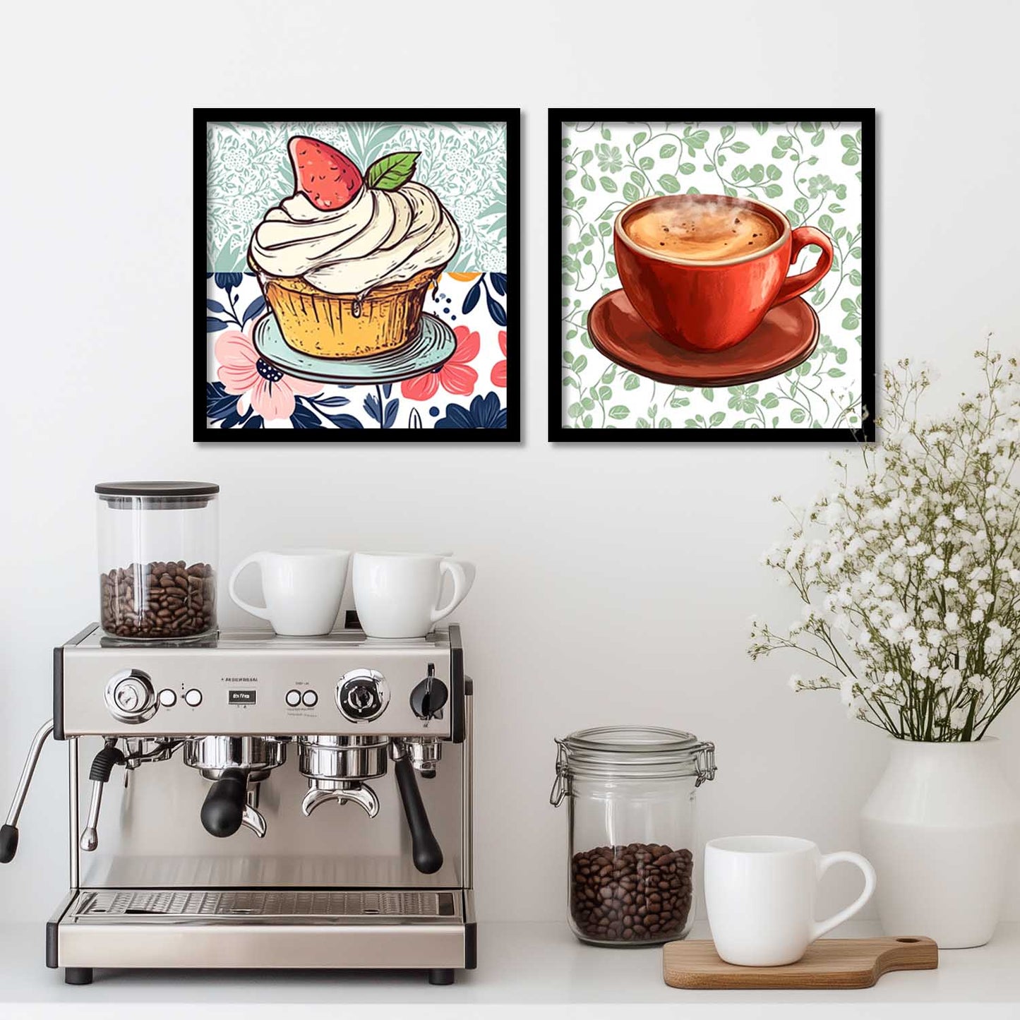 Restaurant Wall Art Paintings with Frame for Wall Decor