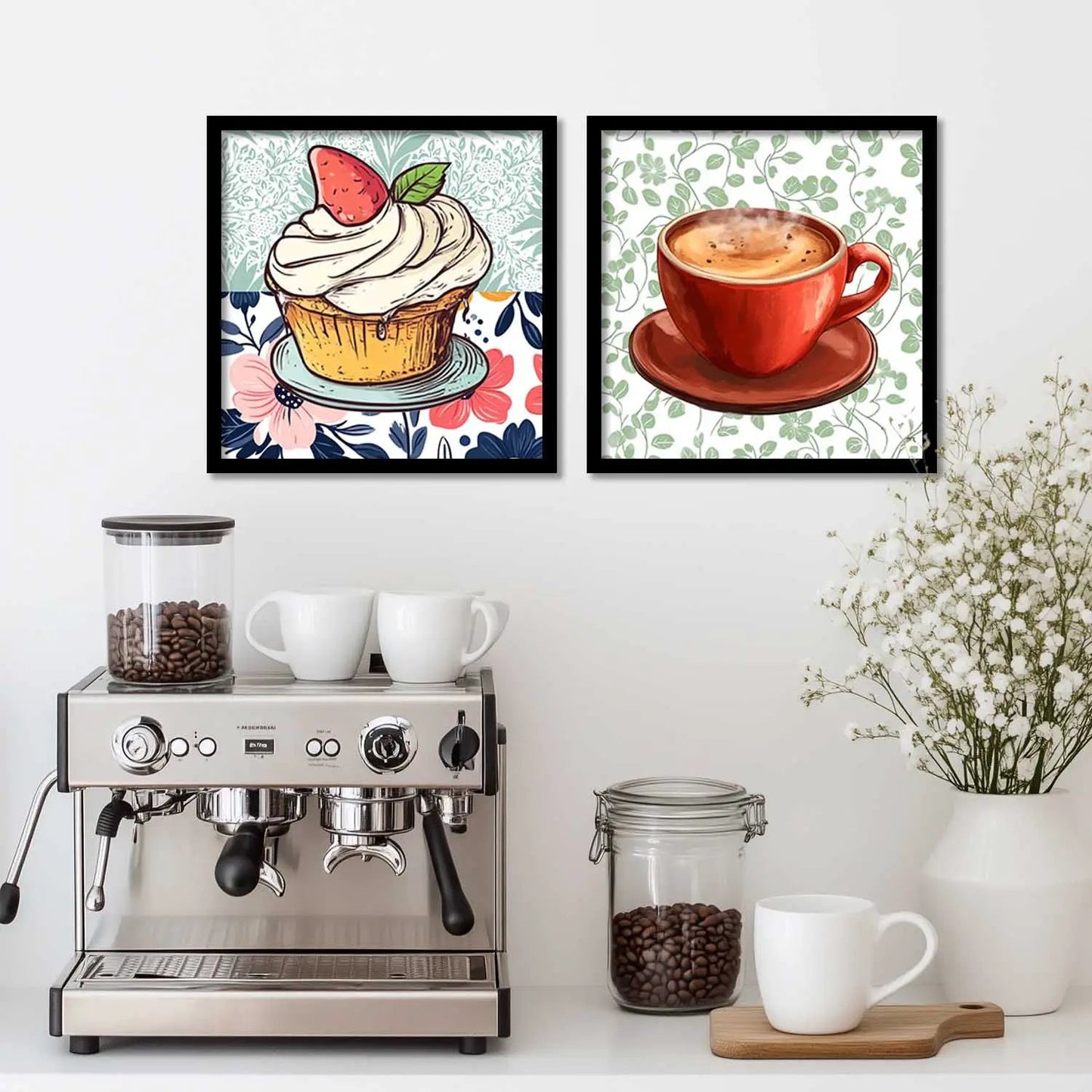 Restaurant Wall Art Paintings with Frame for Wall Decor