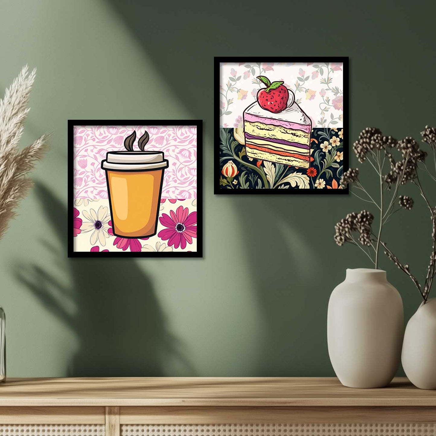 Restaurant Wall Art Paintings with Frame for Wall Decor
