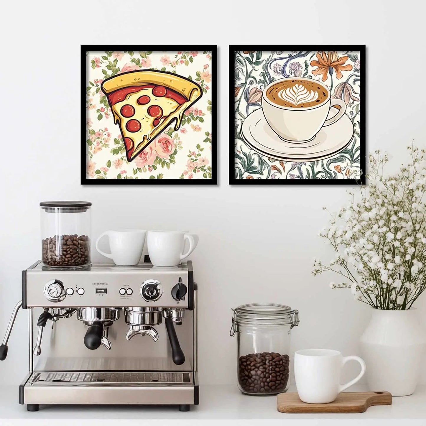 Restaurant Wall Art Paintings with Frame for Wall Decor