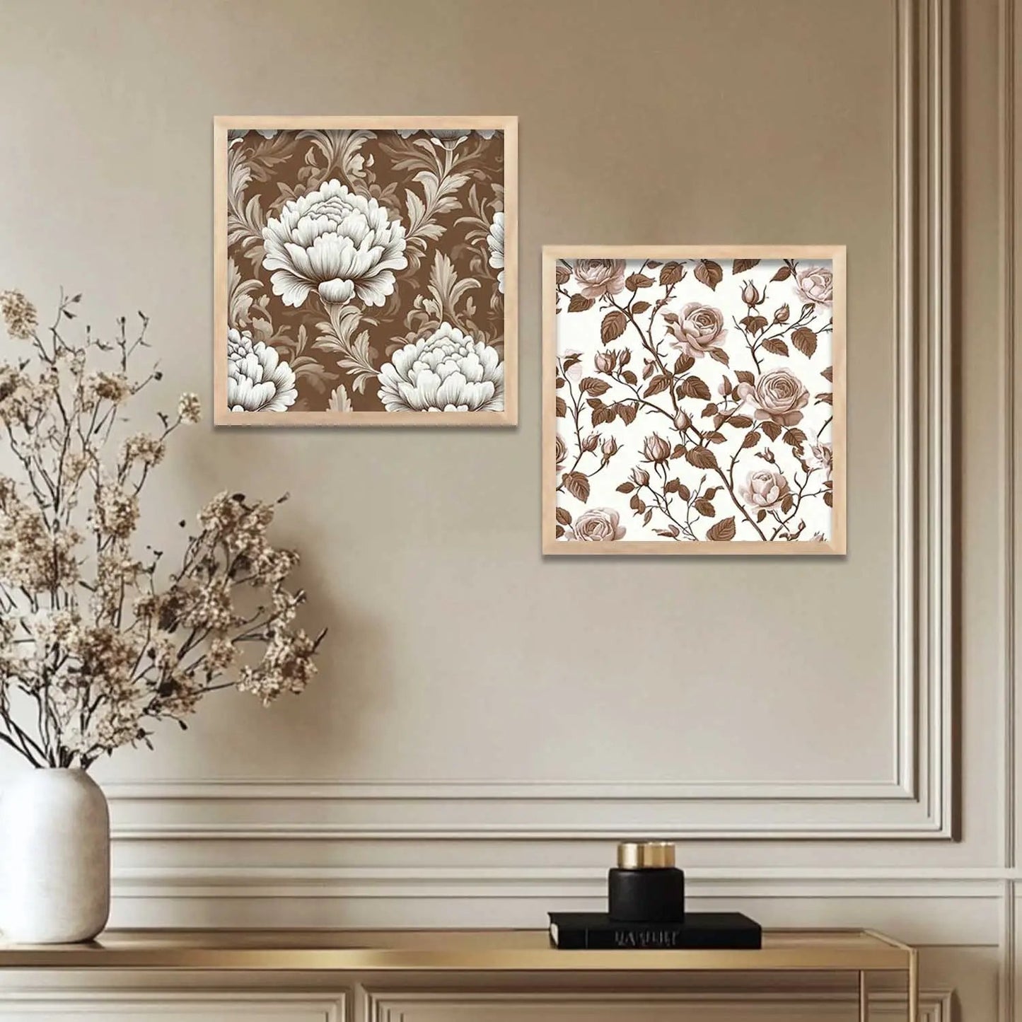 Floral Wall Art Paintings with Frame for Wall Decor