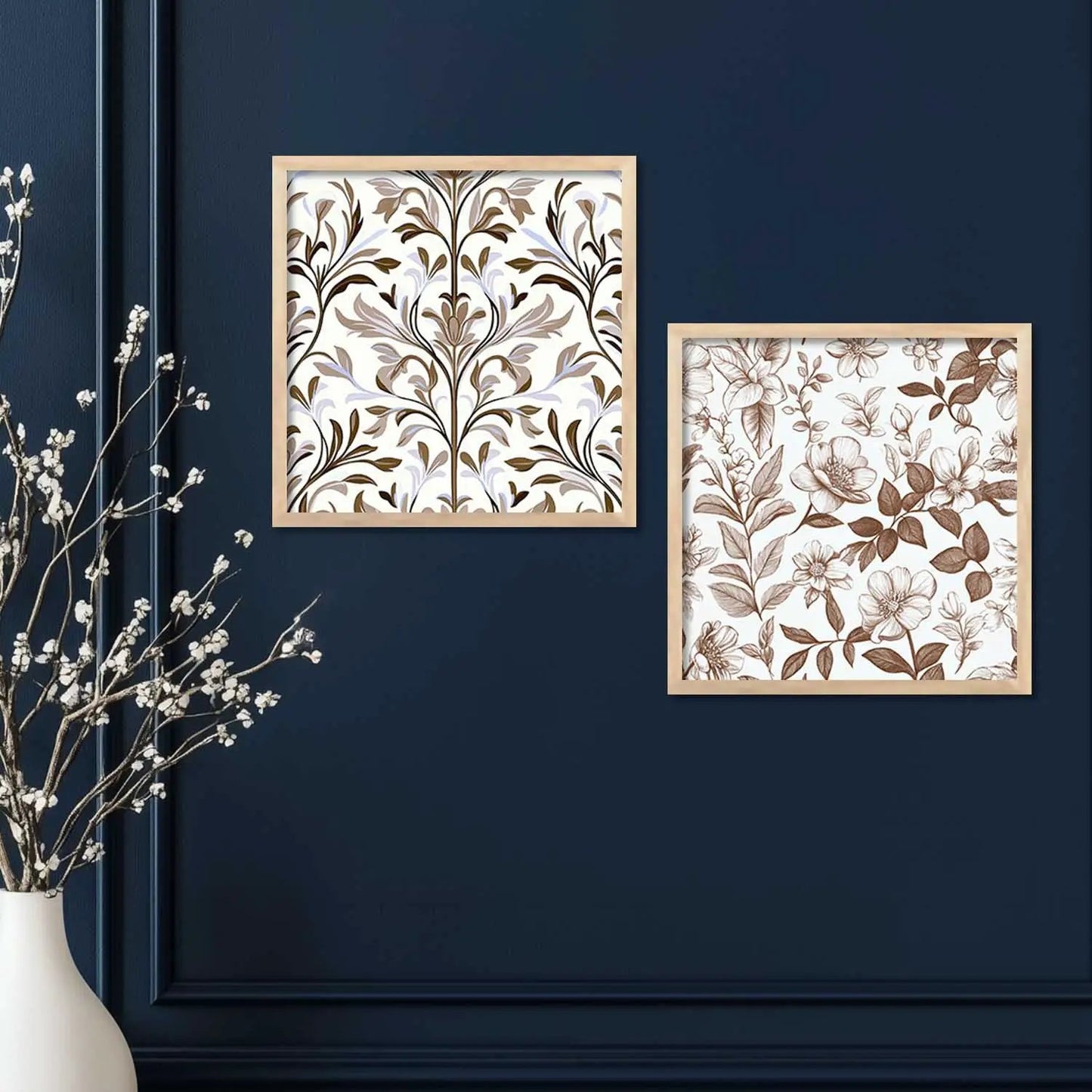 Floral Wall Art Paintings with Frame for Wall Decor
