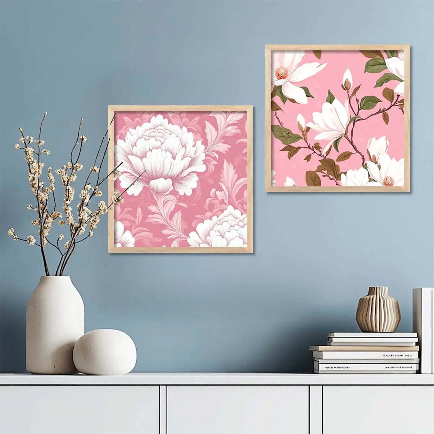 Floral Wall Art Paintings with Frame for Wall Decor