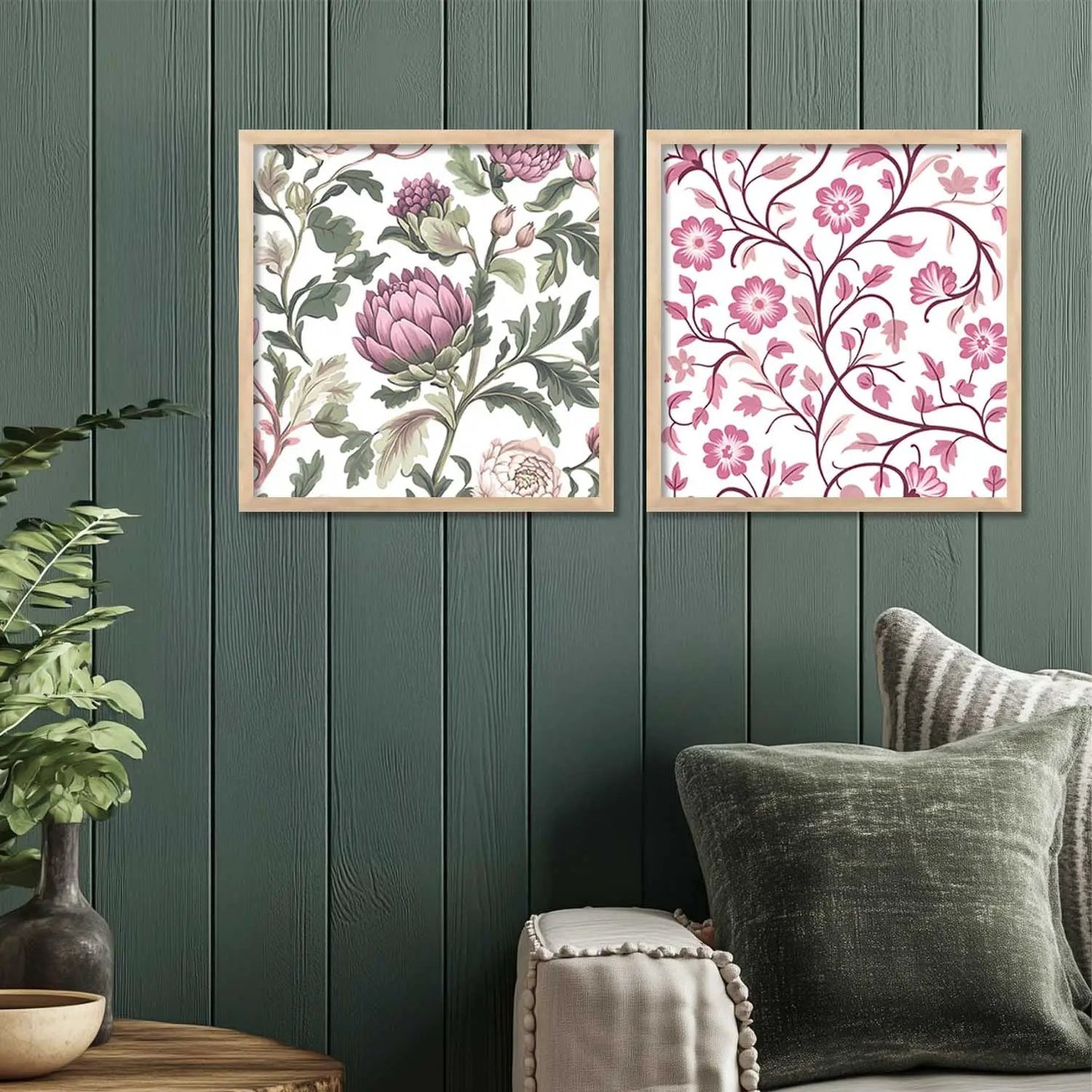 Floral Wall Art Paintings with Frame for Wall Decor