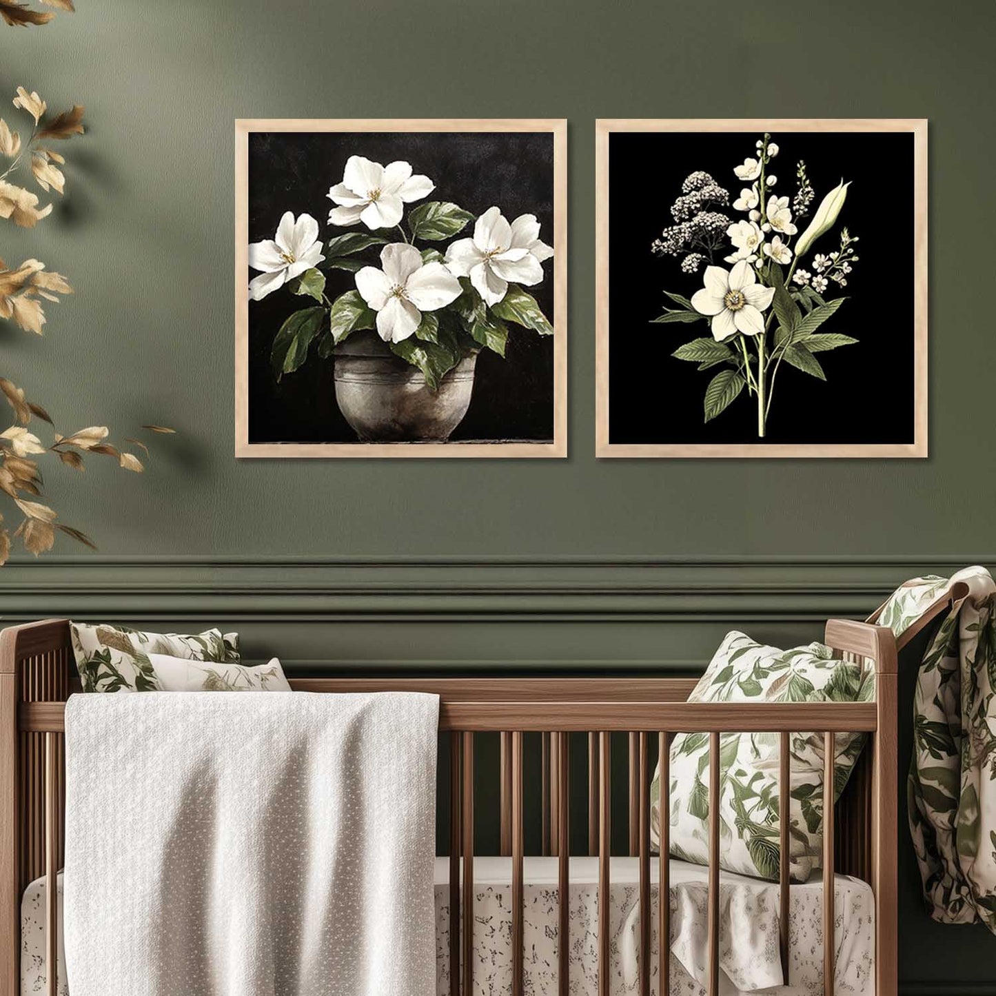 Floral Wall Art Paintings with Frame for Wall Decor