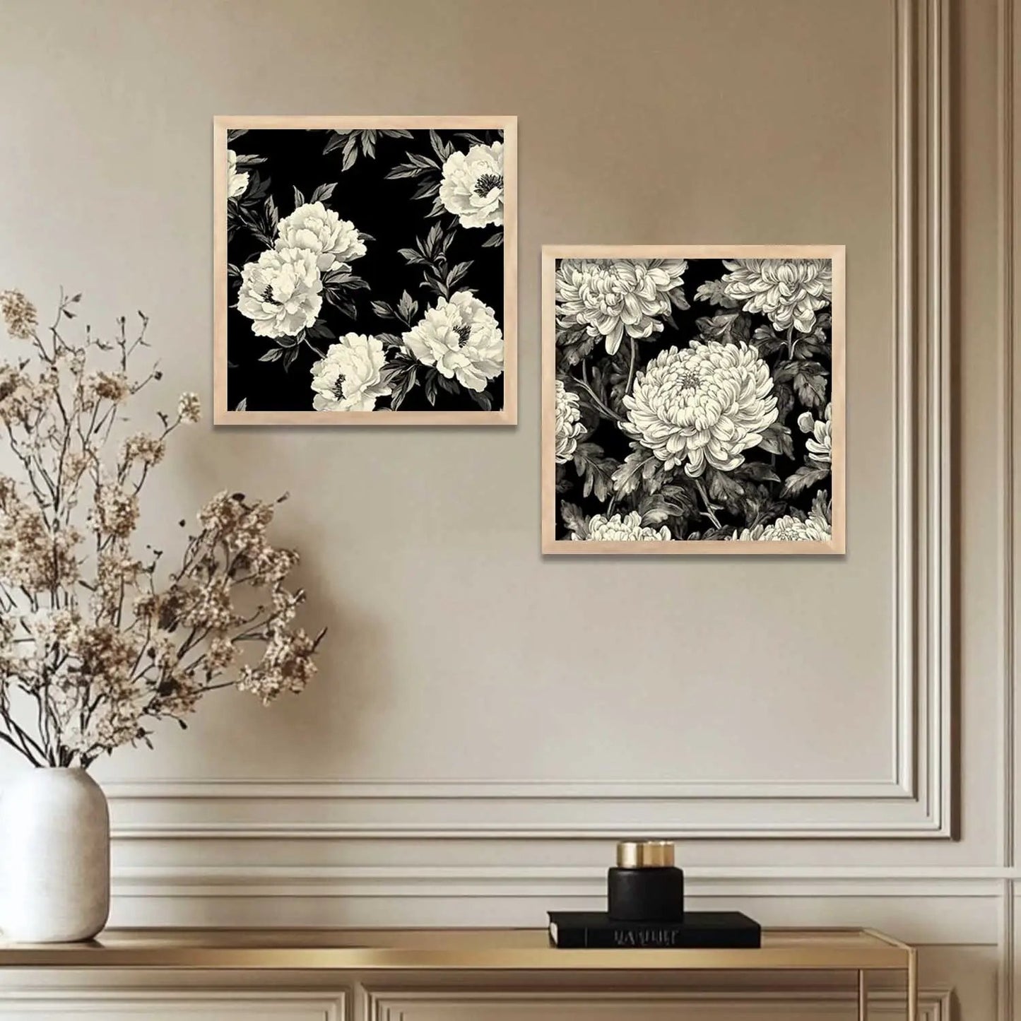 Floral Wall Art Paintings with Frame for Wall Decor
