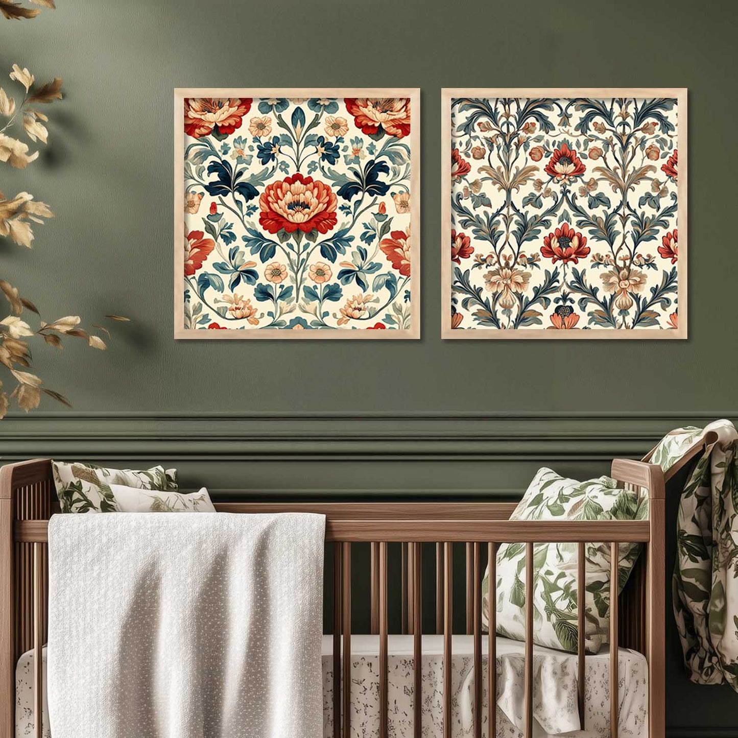 Floral Wall Art Paintings with Frame for Wall Decor