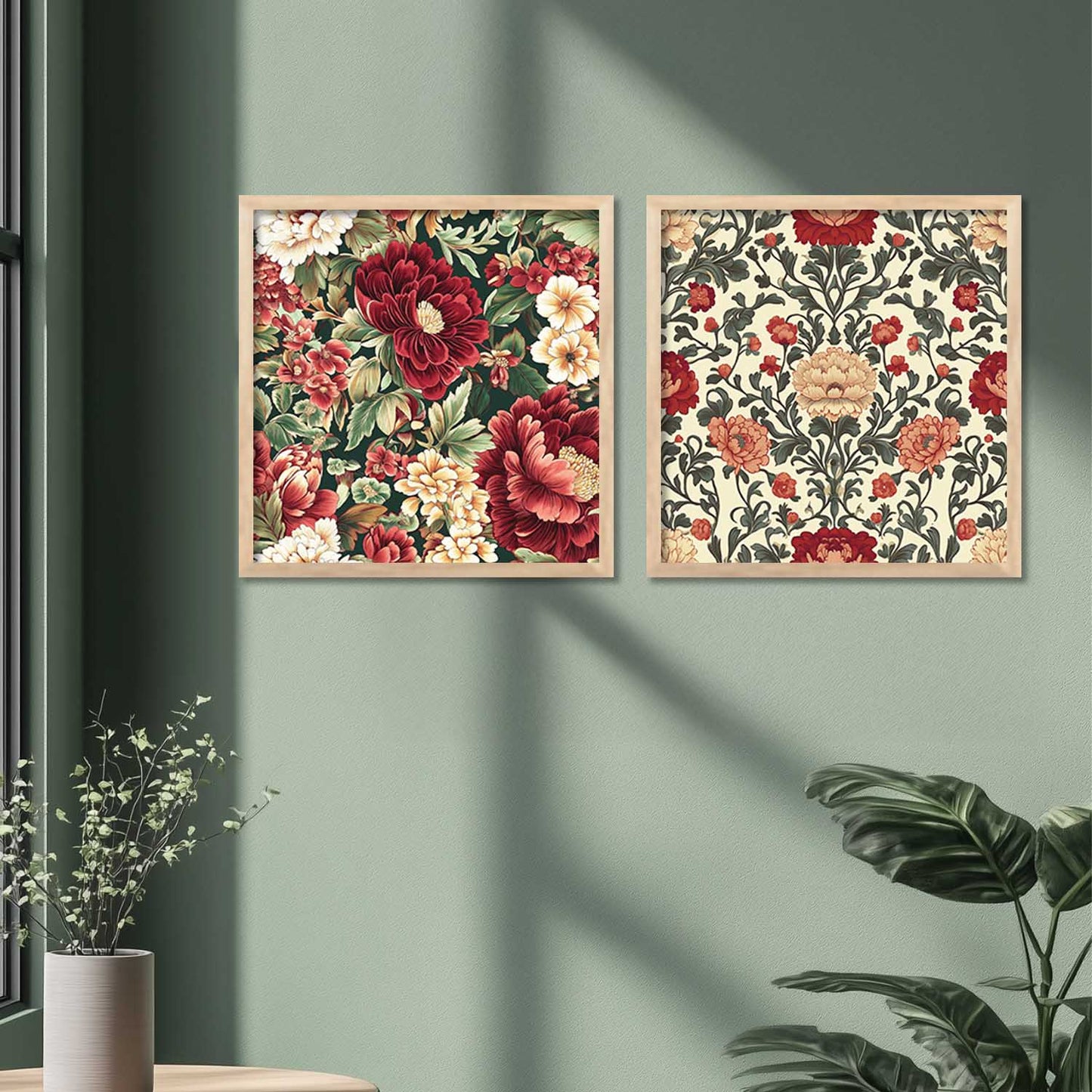 Floral Wall Art Paintings with Frame for Wall Decor