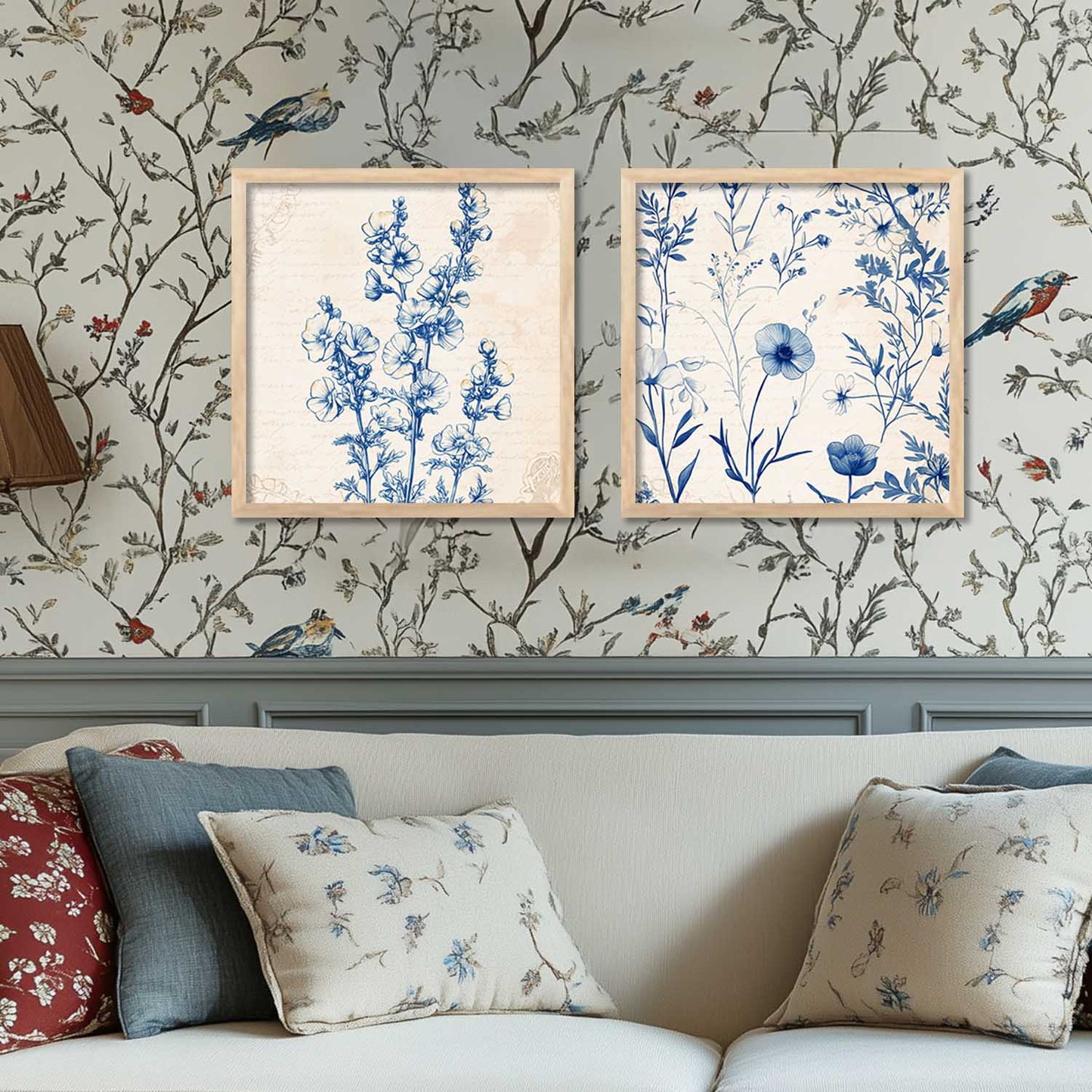 Floral Wall Art Paintings with Frame for Wall Decor