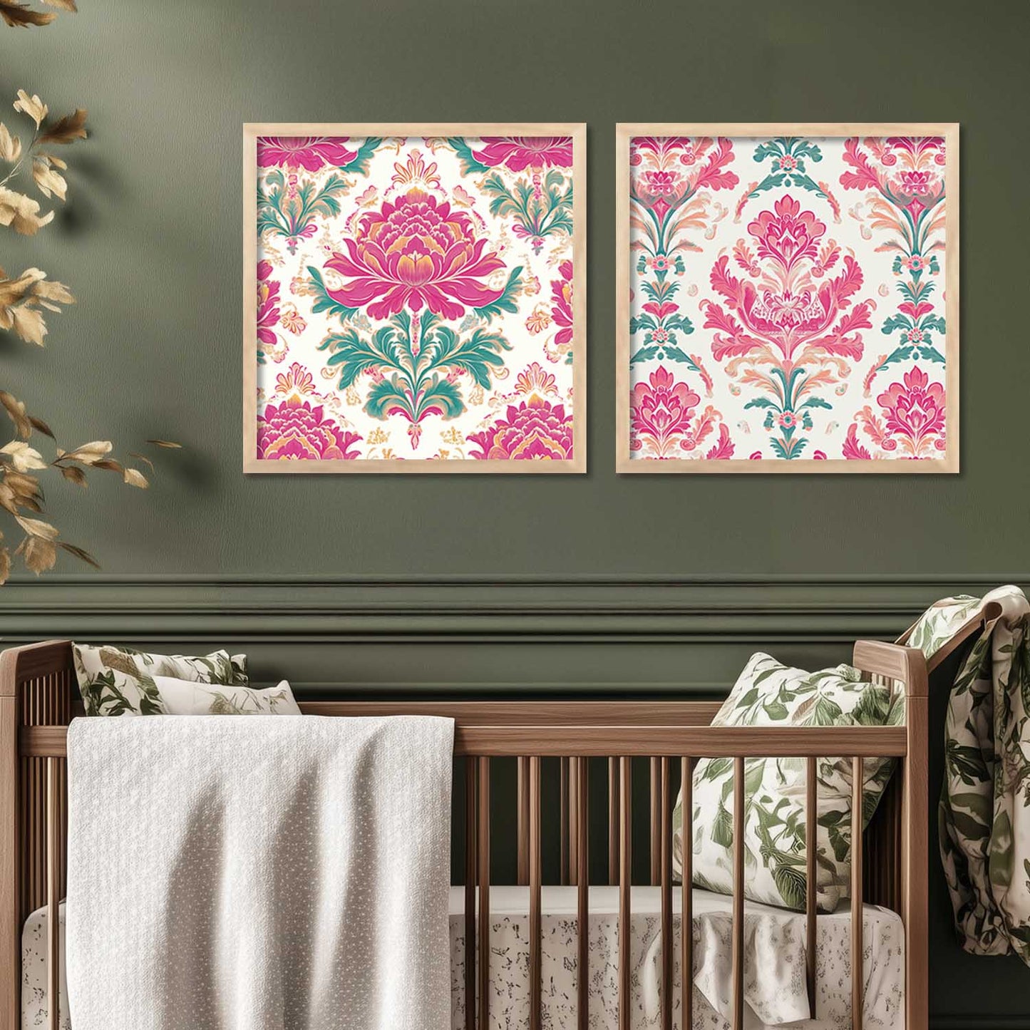 Floral Wall Art Paintings with Frame for Wall Decor