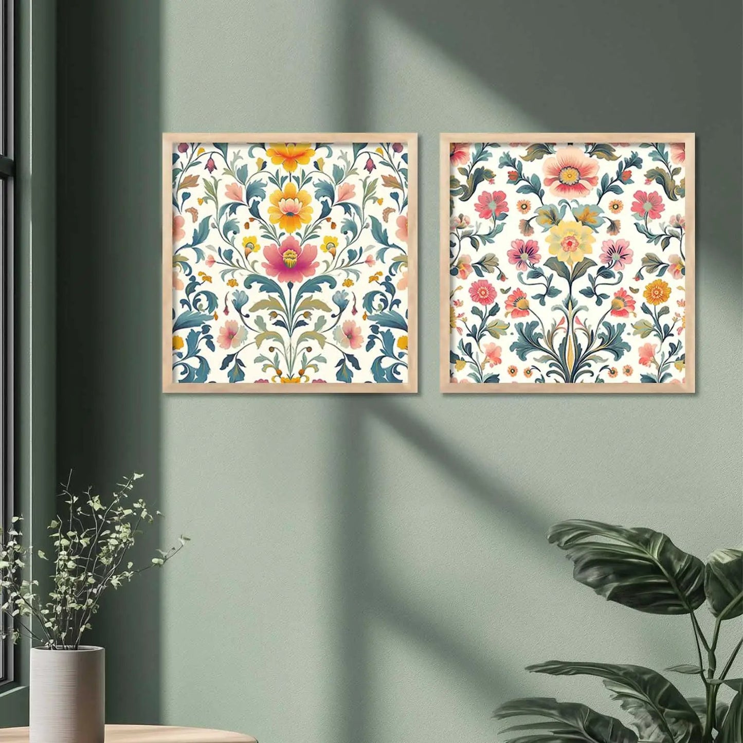 Floral Wall Art Paintings with Frame for Wall Decor
