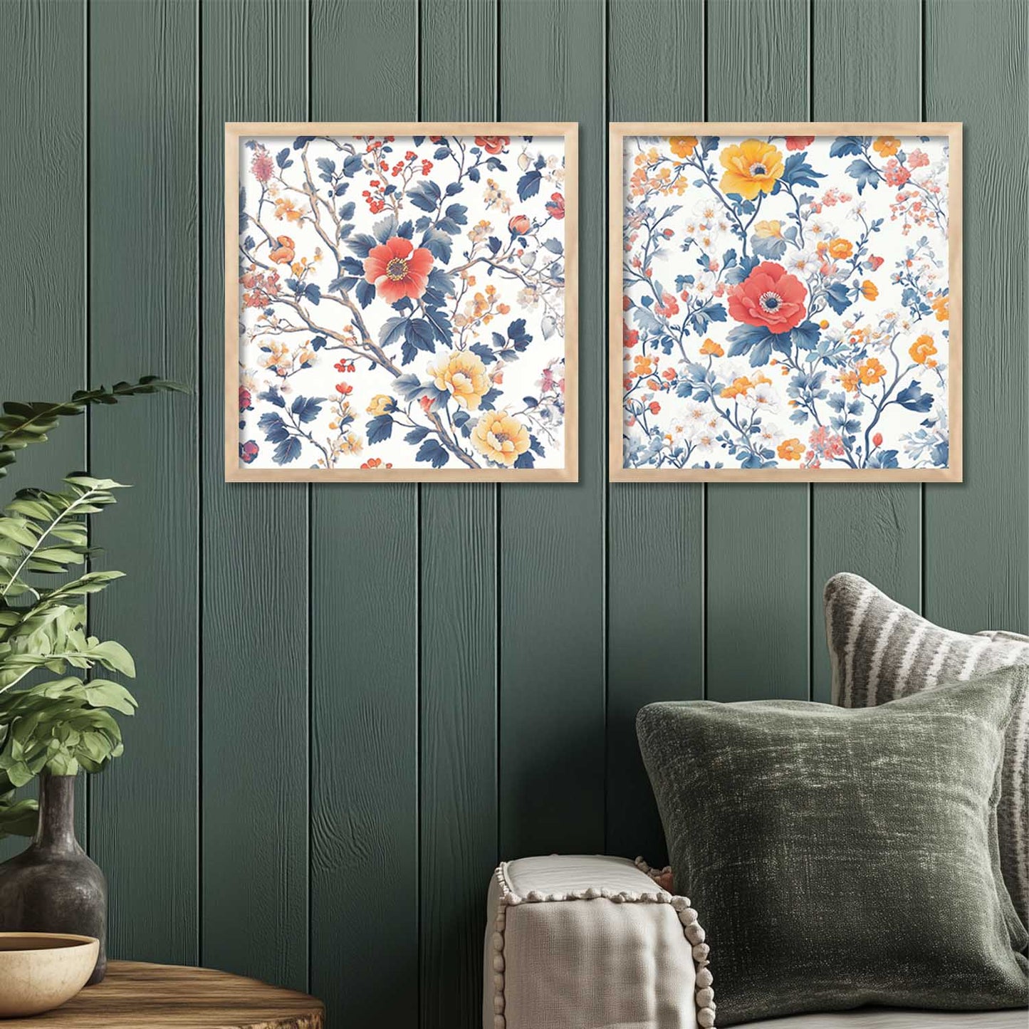 Floral Wall Art Paintings with Frame for Wall Decor