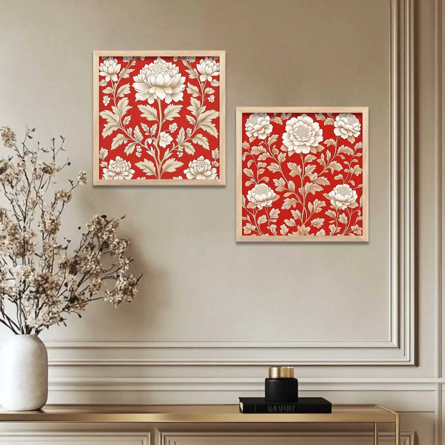 Floral Wall Art Paintings with Frame for Wall Decor
