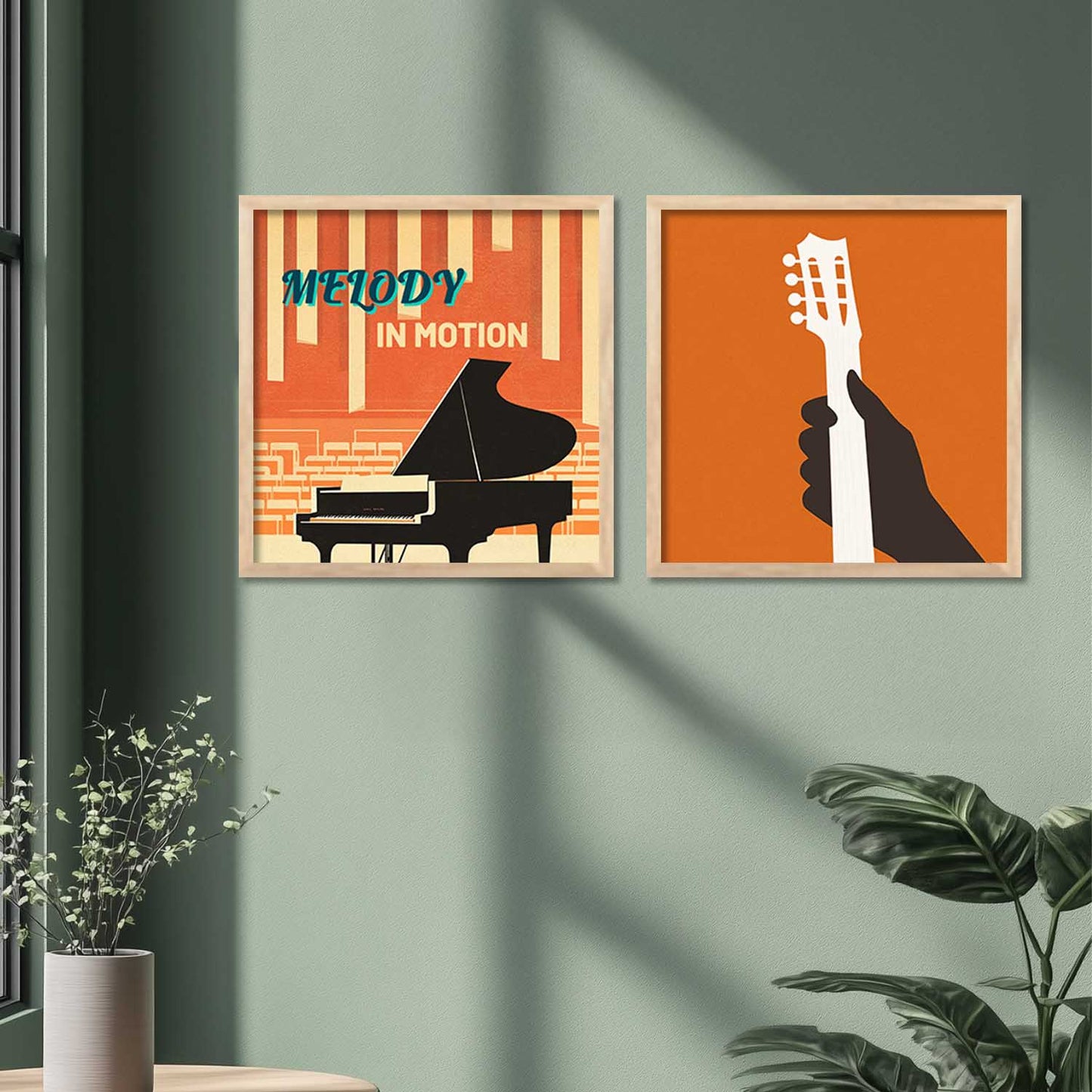 Music Wall Art Paintings with Frame for Wall Decor