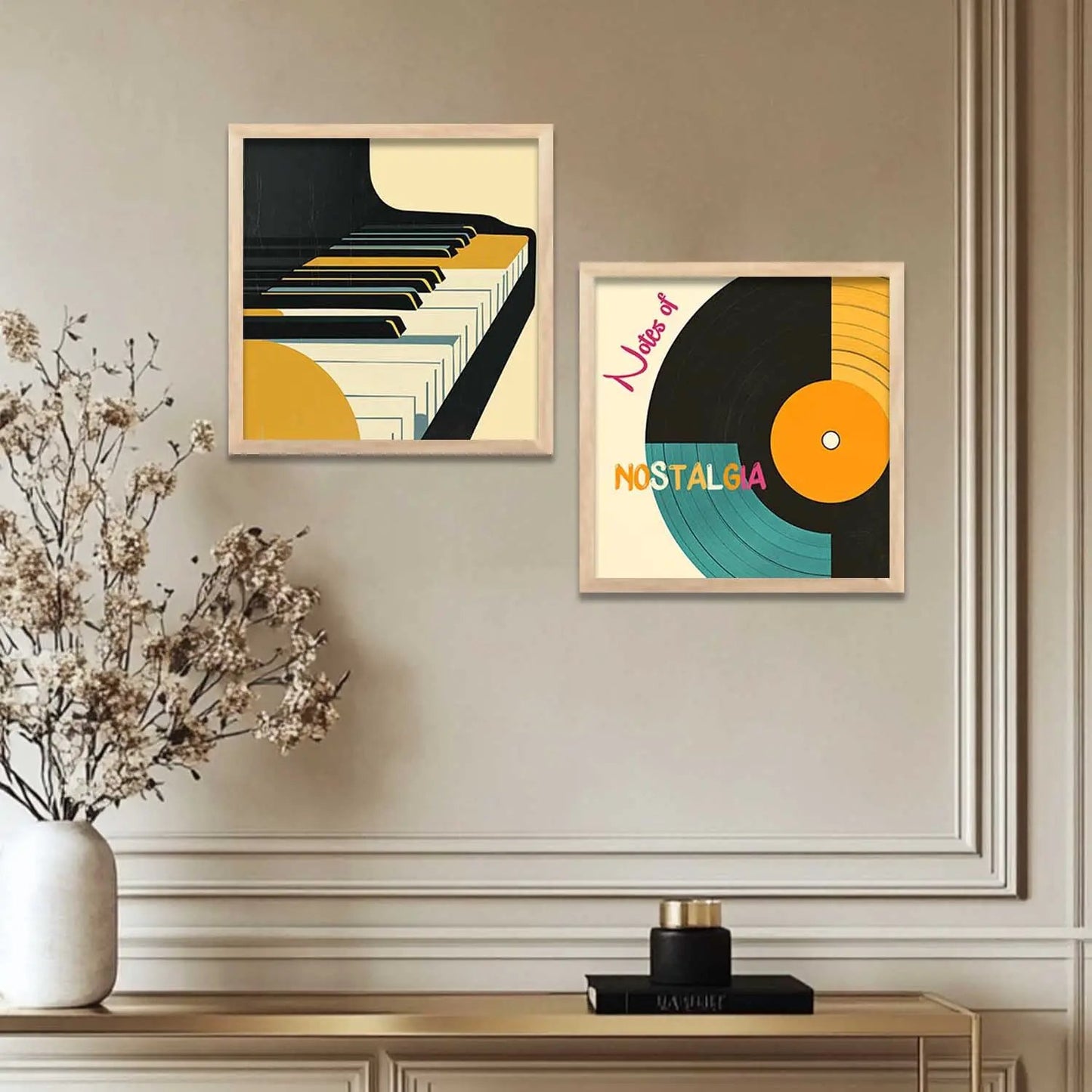 Music Wall Art Paintings with Frame for Wall Decor