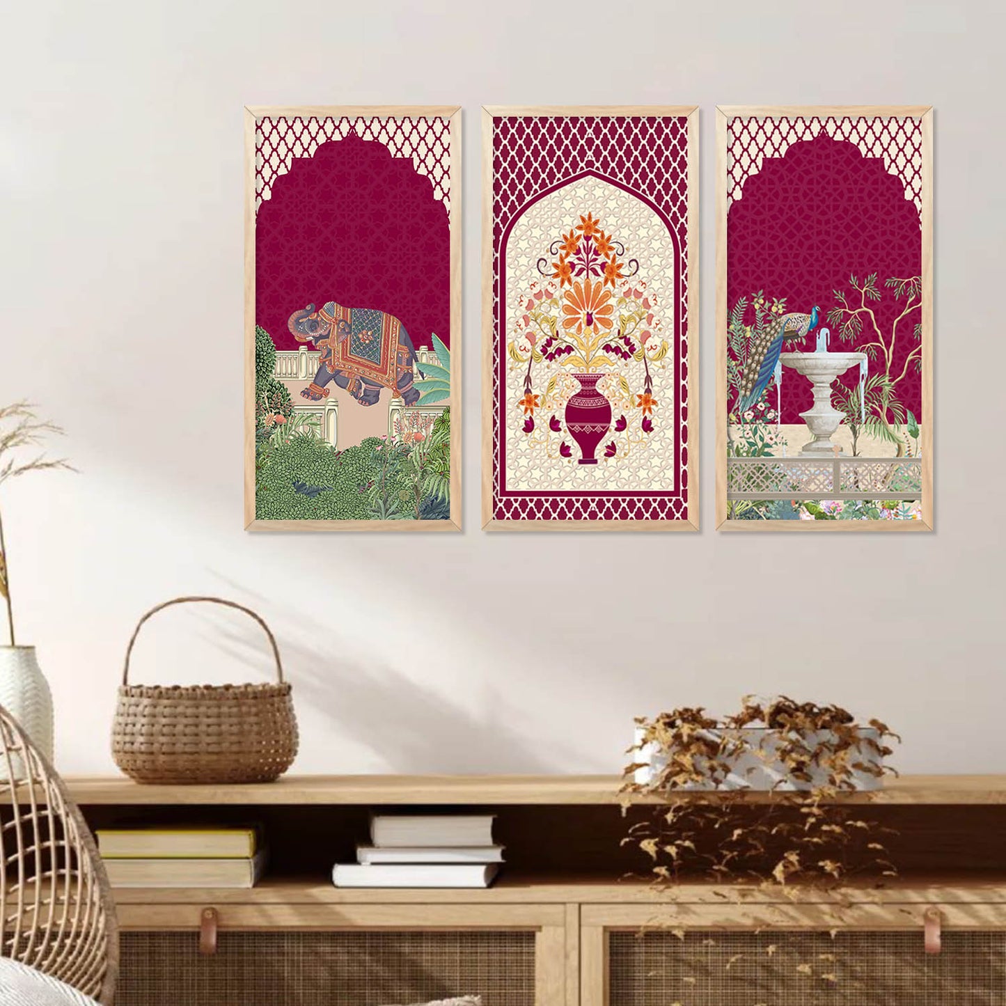 Traditional Indian Framed Art, Decorative Wall Art