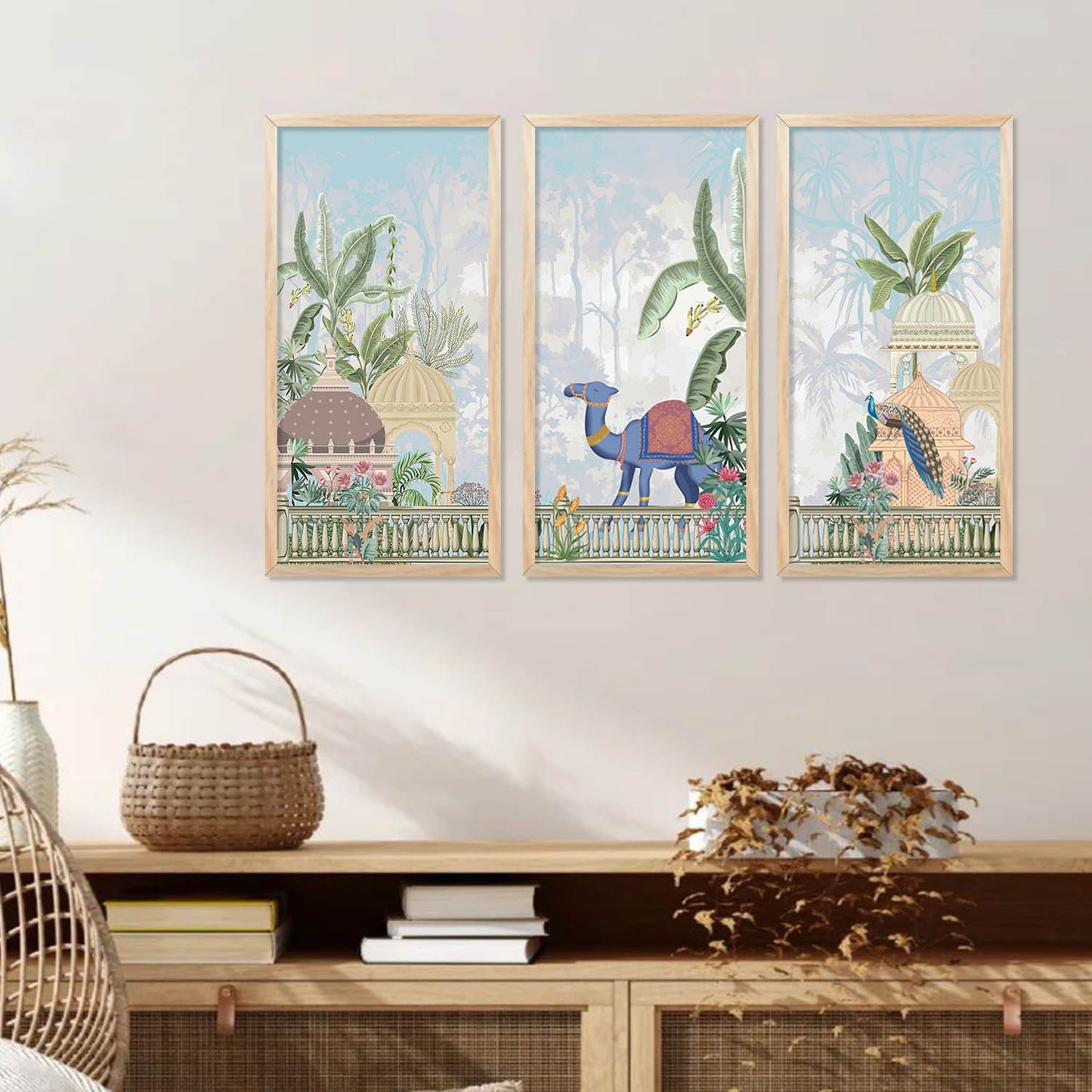 Madubani Indian Wall Art Framed Prints , Decorative Wall Art